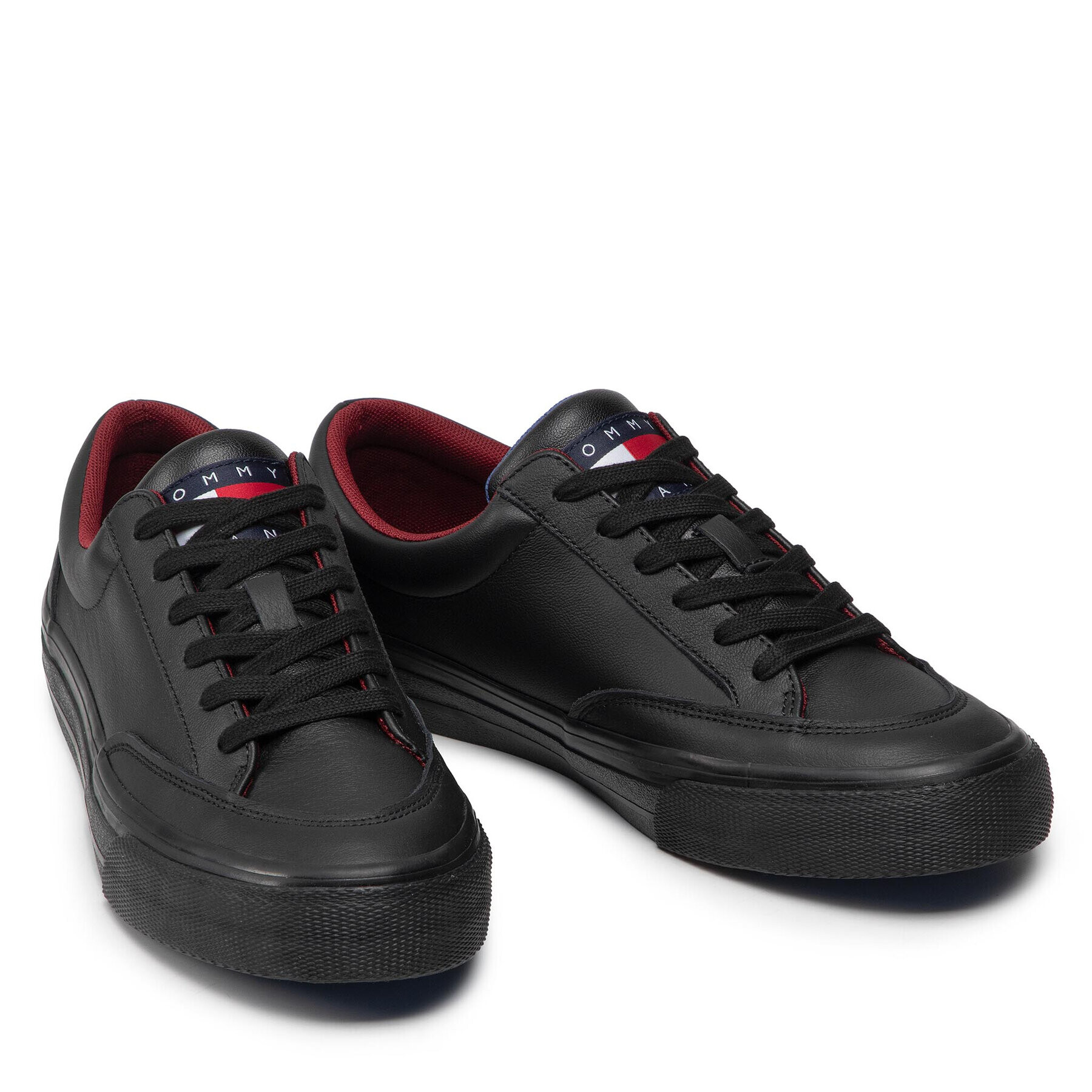 Tommy Jeans Сникърси Skate Leather Vulc EM0EM00881 Черен - Pepit.bg