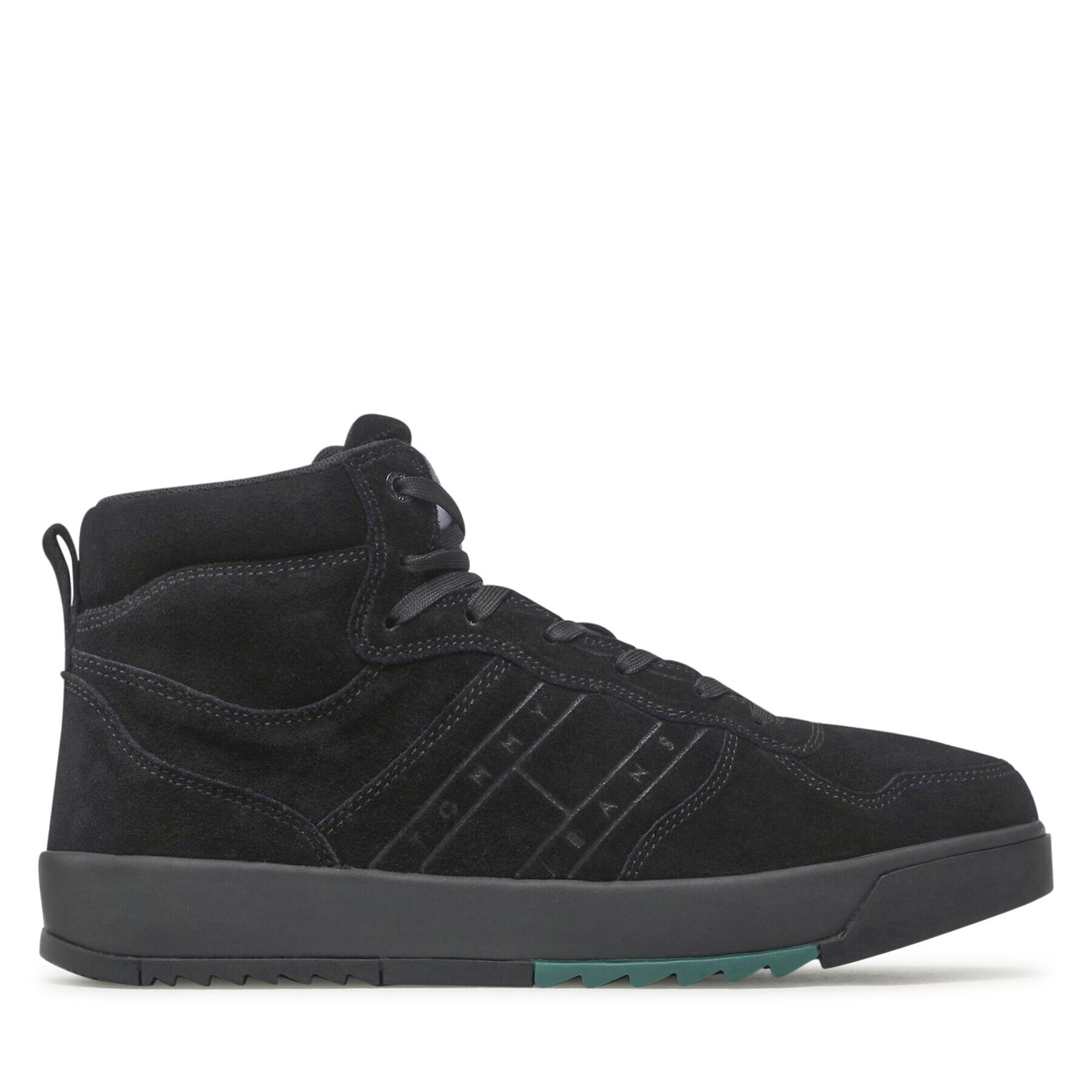 Tommy Jeans Сникърси Suede Basket Midcut EM0EM01072 Черен - Pepit.bg