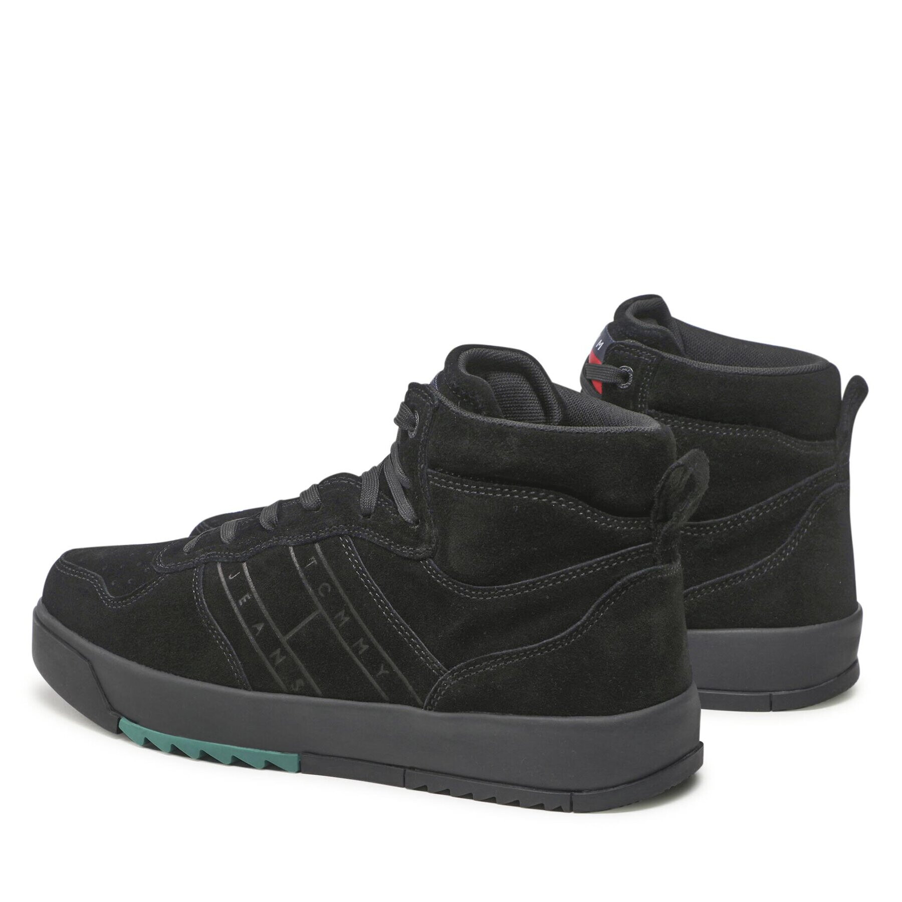 Tommy Jeans Сникърси Suede Basket Midcut EM0EM01072 Черен - Pepit.bg