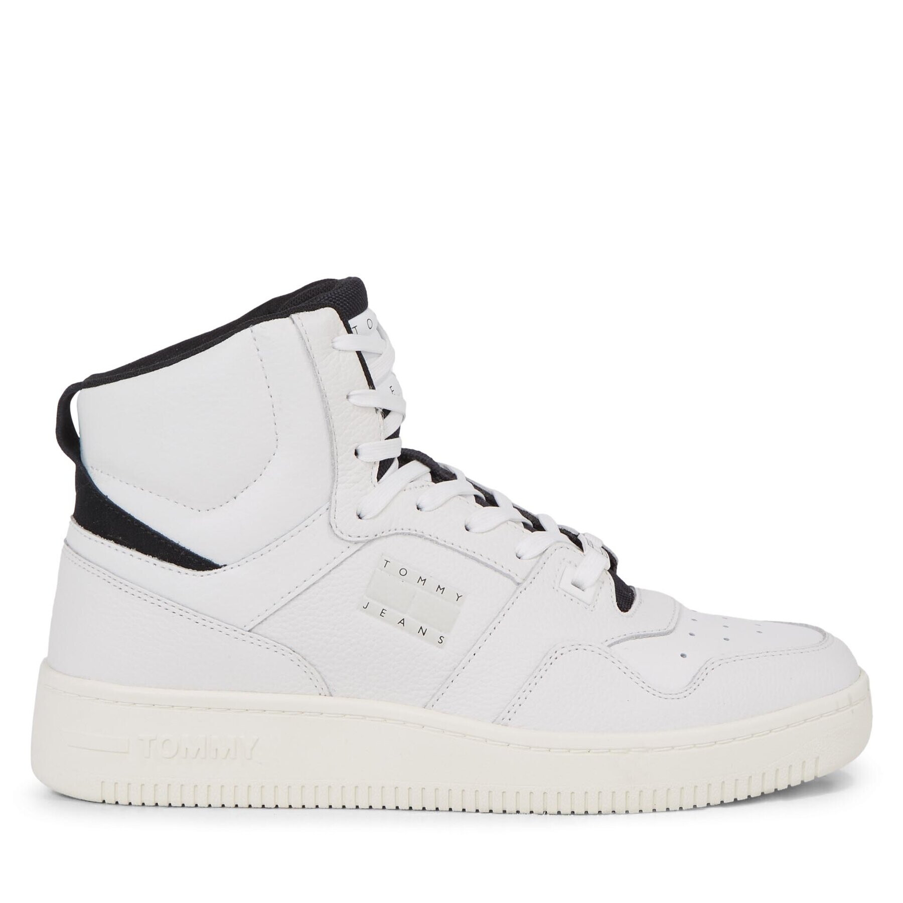 Tommy Jeans Сникърси Tjm Basket Mid Leather EM0EM01258 Бял - Pepit.bg