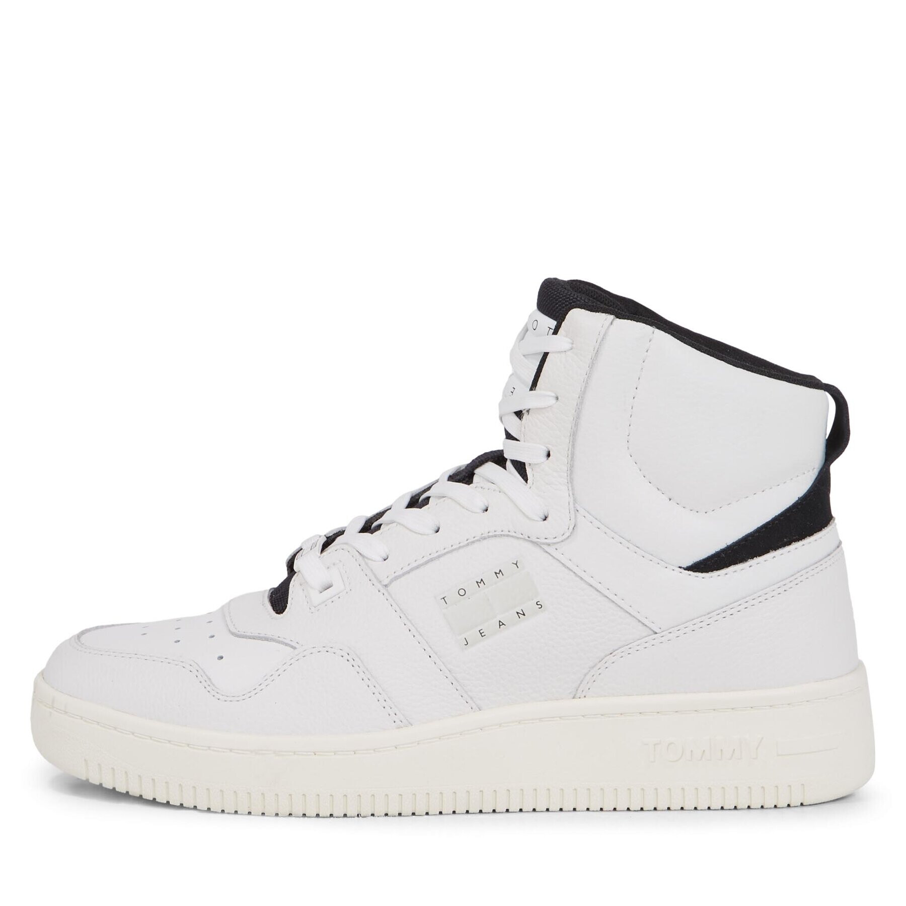 Tommy Jeans Сникърси Tjm Basket Mid Leather EM0EM01258 Бял - Pepit.bg