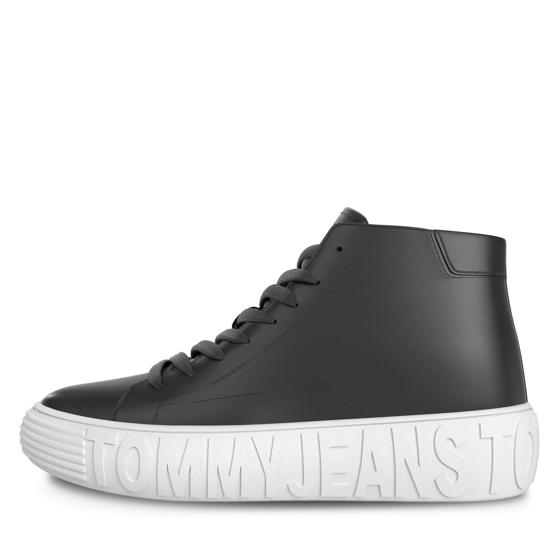 Tommy Jeans Сникърси Tjm Leather Outsole Mid EM0EM01330 Черен - Pepit.bg