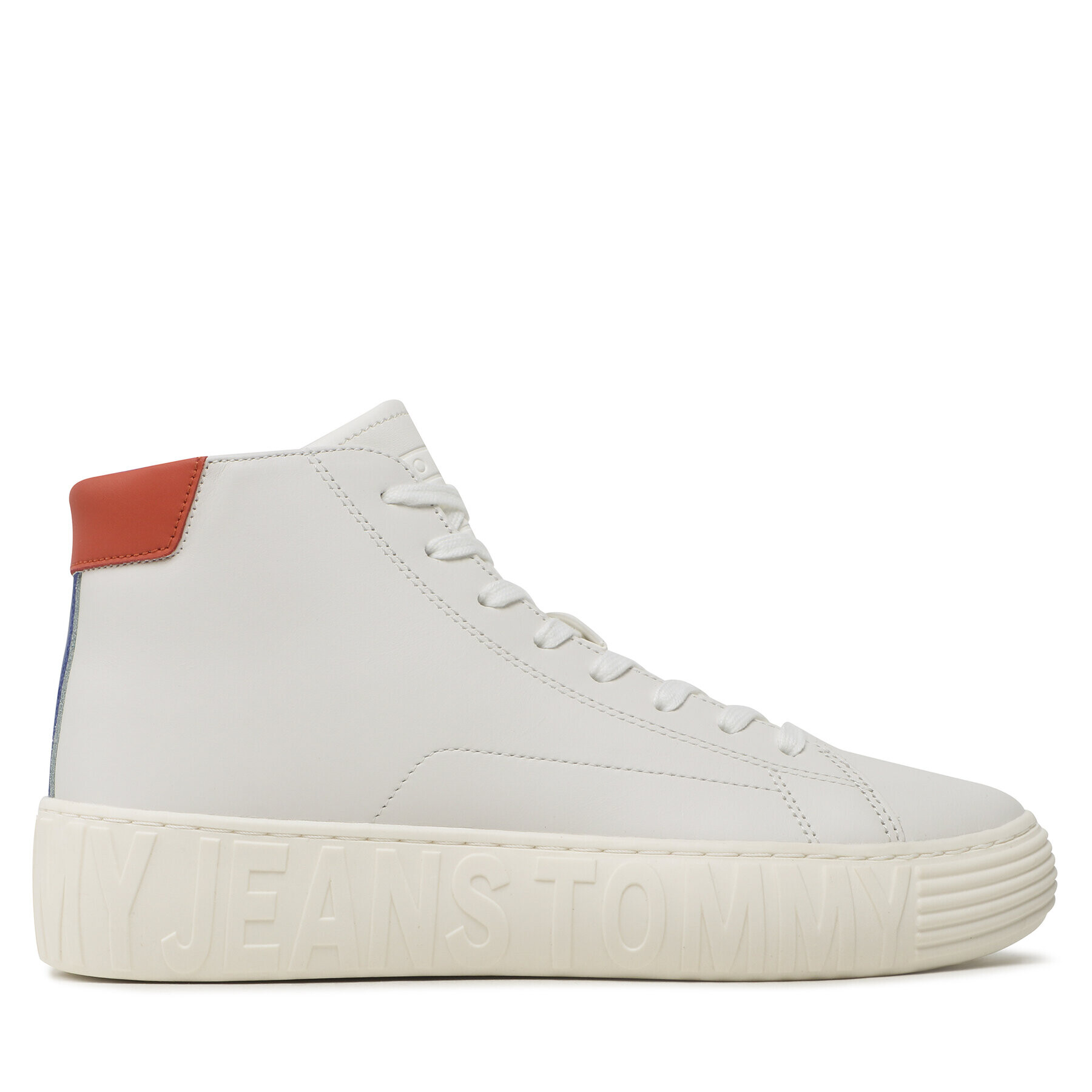 Tommy Jeans Сникърси Tjm Outsole Mid Cut EM0EM01218 Бял - Pepit.bg