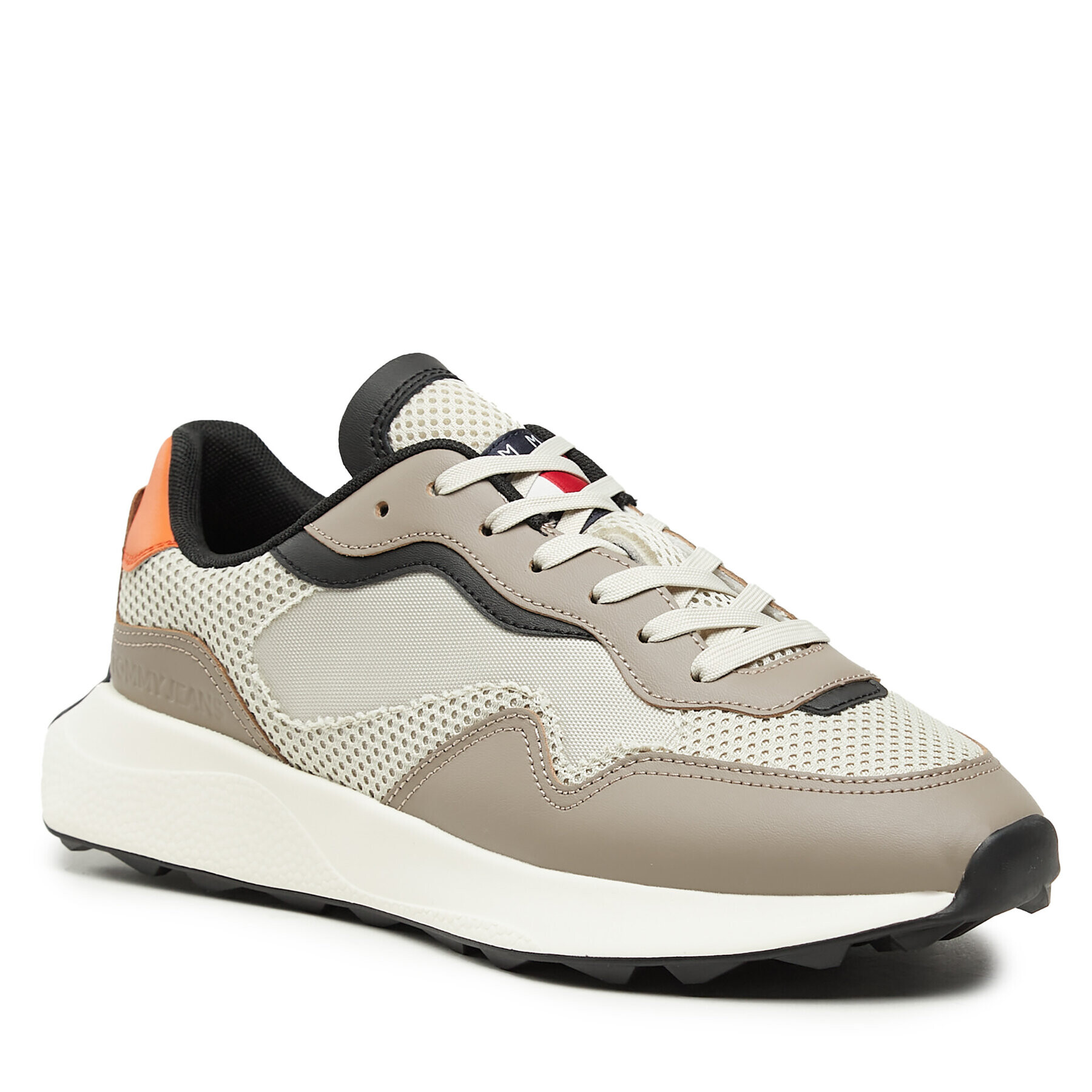 Tommy Jeans Сникърси Tjm Runner Mix Material EM0EM01259 Бежов - Pepit.bg