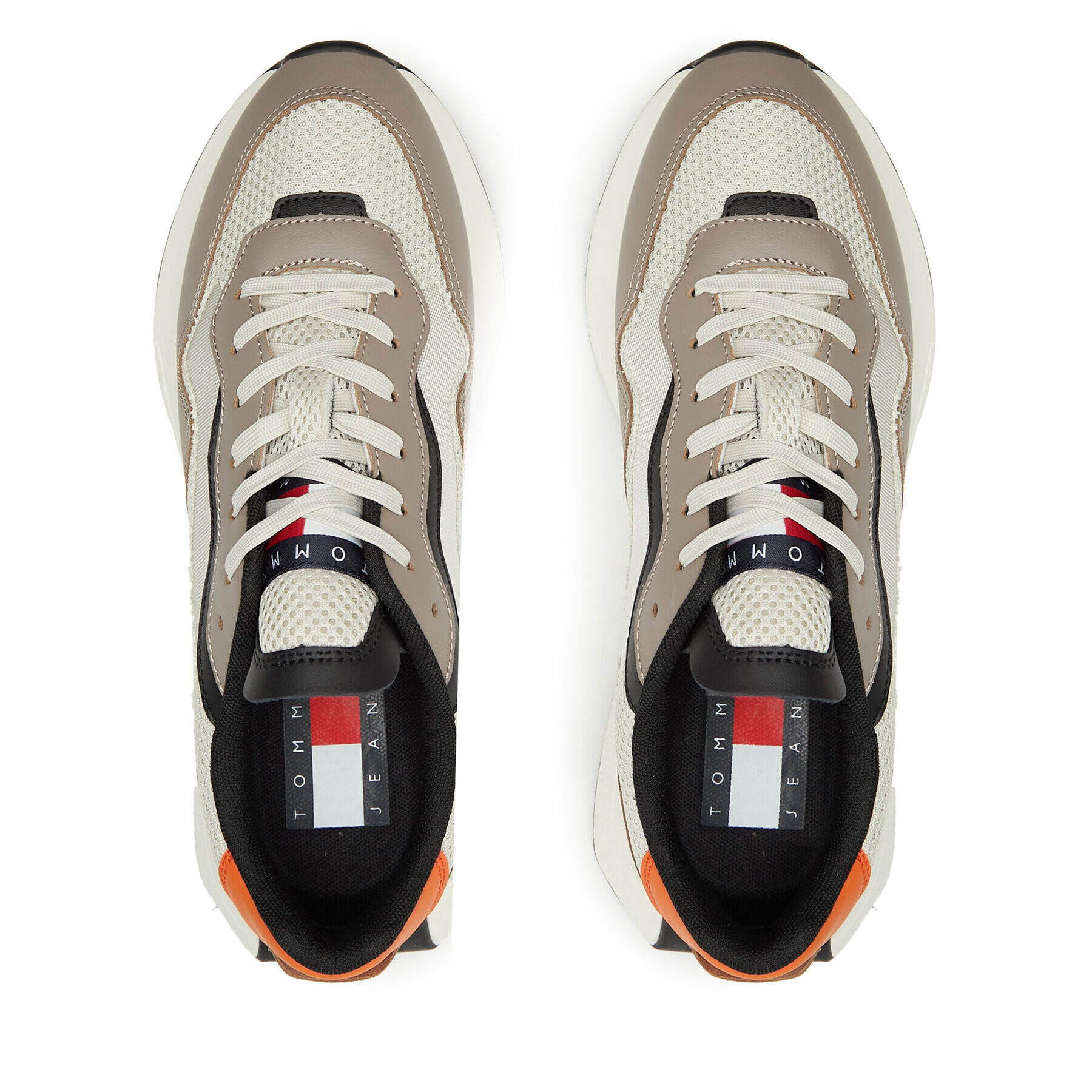 Tommy Jeans Сникърси Tjm Runner Mix Material EM0EM01259 Бежов - Pepit.bg