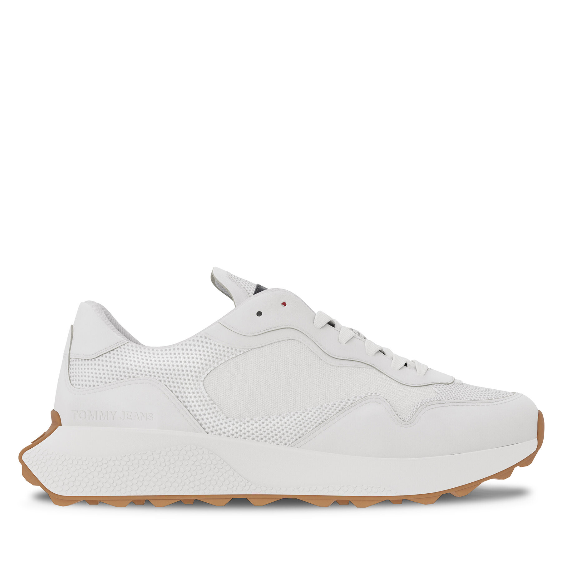 Tommy Jeans Сникърси Tjm Runner Mix Material EM0EM01259 Бял - Pepit.bg