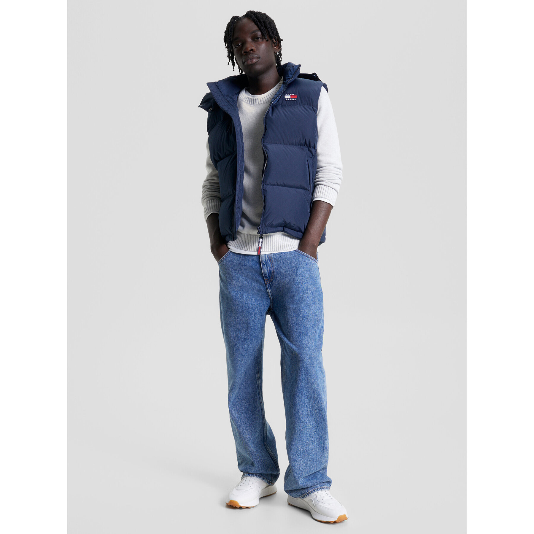 Tommy Jeans Сникърси Tjm Runner Mix Material EM0EM01259 Бял - Pepit.bg