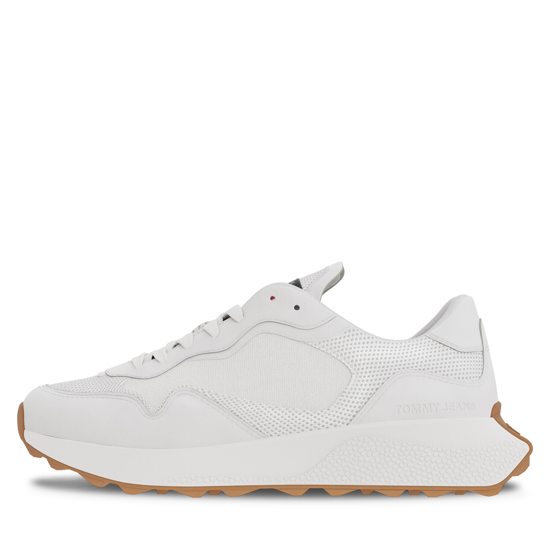 Tommy Jeans Сникърси Tjm Runner Mix Material EM0EM01259 Бял - Pepit.bg