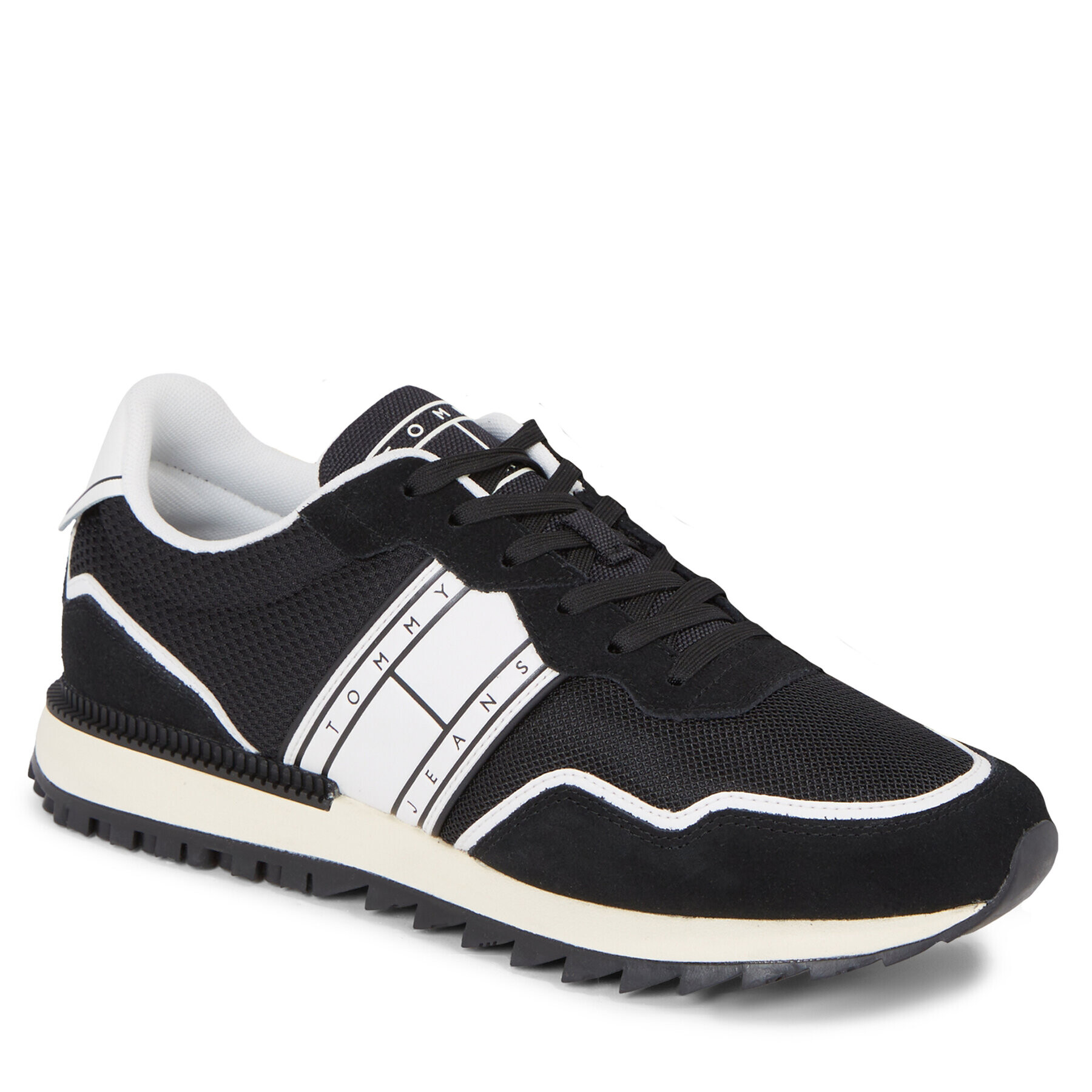 Tommy Jeans Сникърси Tjm Runner Mix Material EM0EM01266 Черен - Pepit.bg