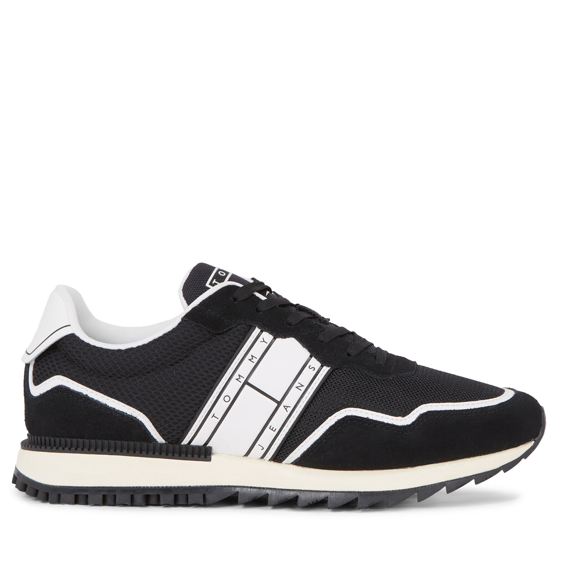Tommy Jeans Сникърси Tjm Runner Mix Material EM0EM01266 Черен - Pepit.bg