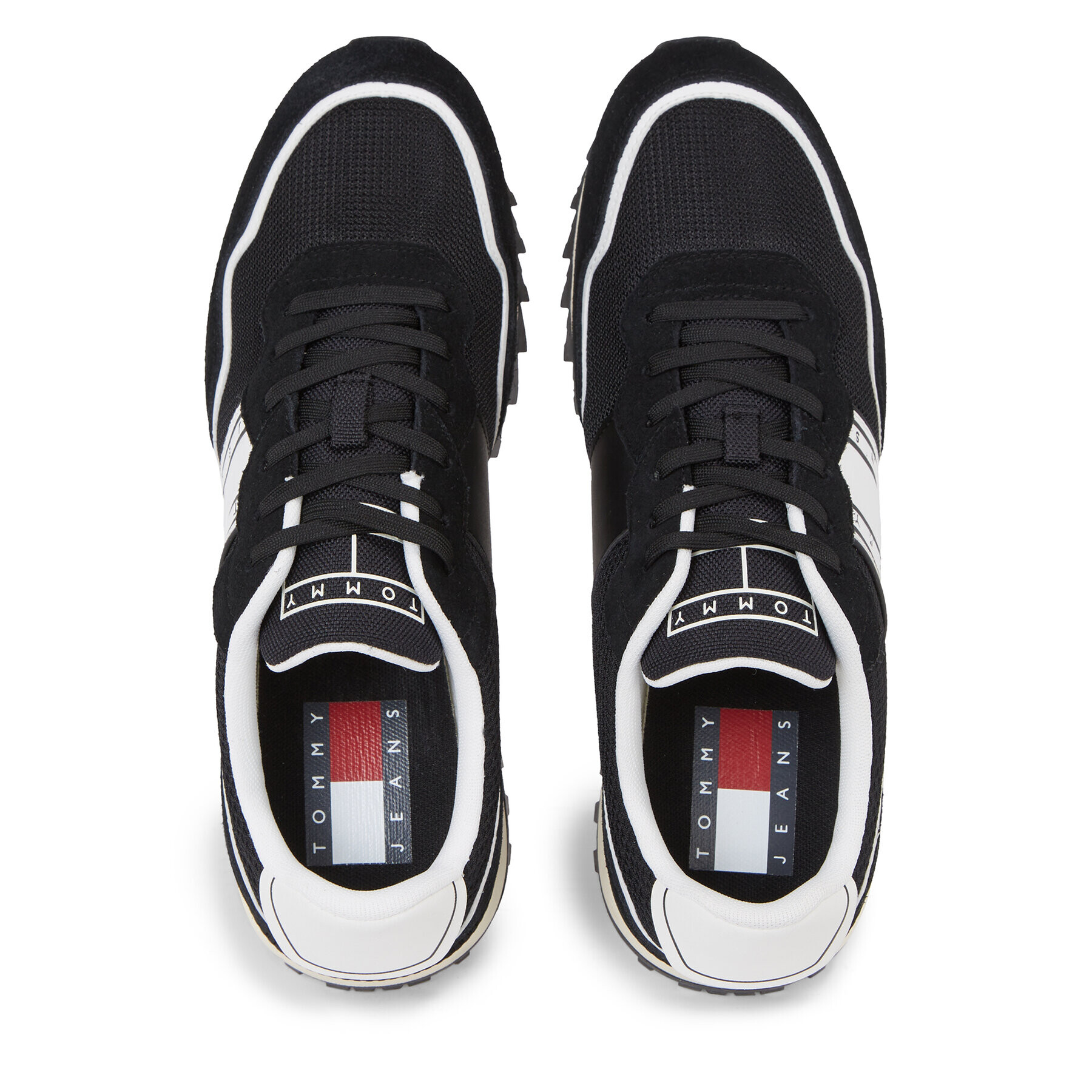 Tommy Jeans Сникърси Tjm Runner Mix Material EM0EM01266 Черен - Pepit.bg