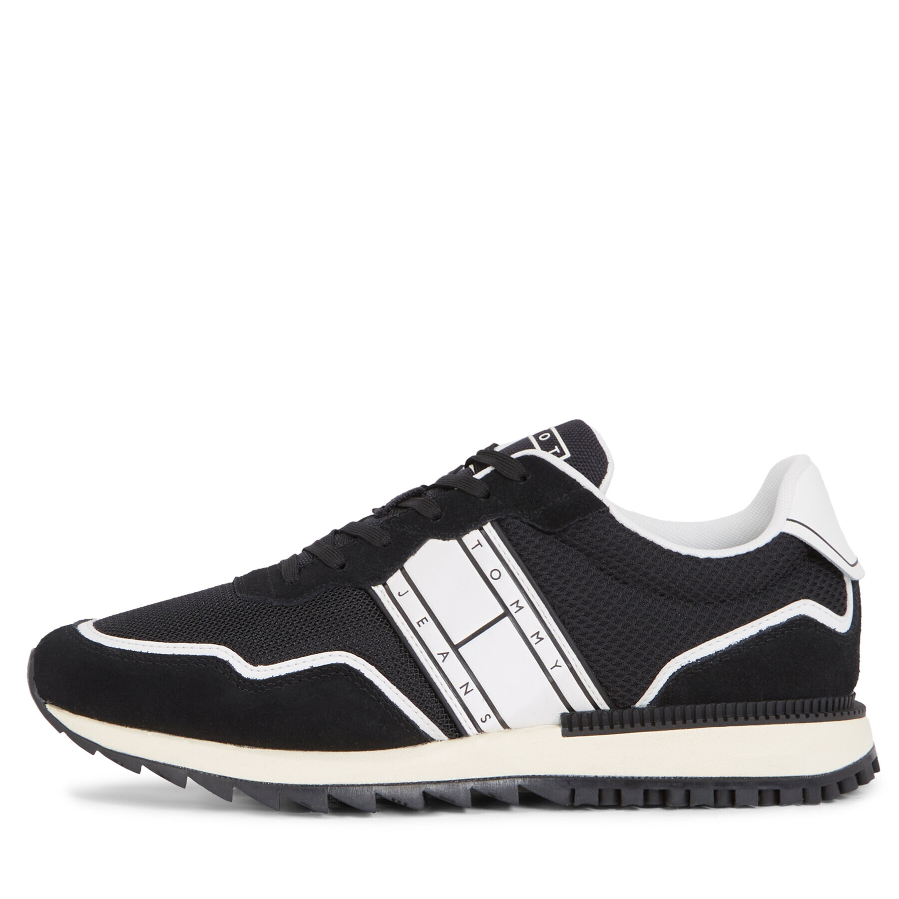Tommy Jeans Сникърси Tjm Runner Mix Material EM0EM01266 Черен - Pepit.bg