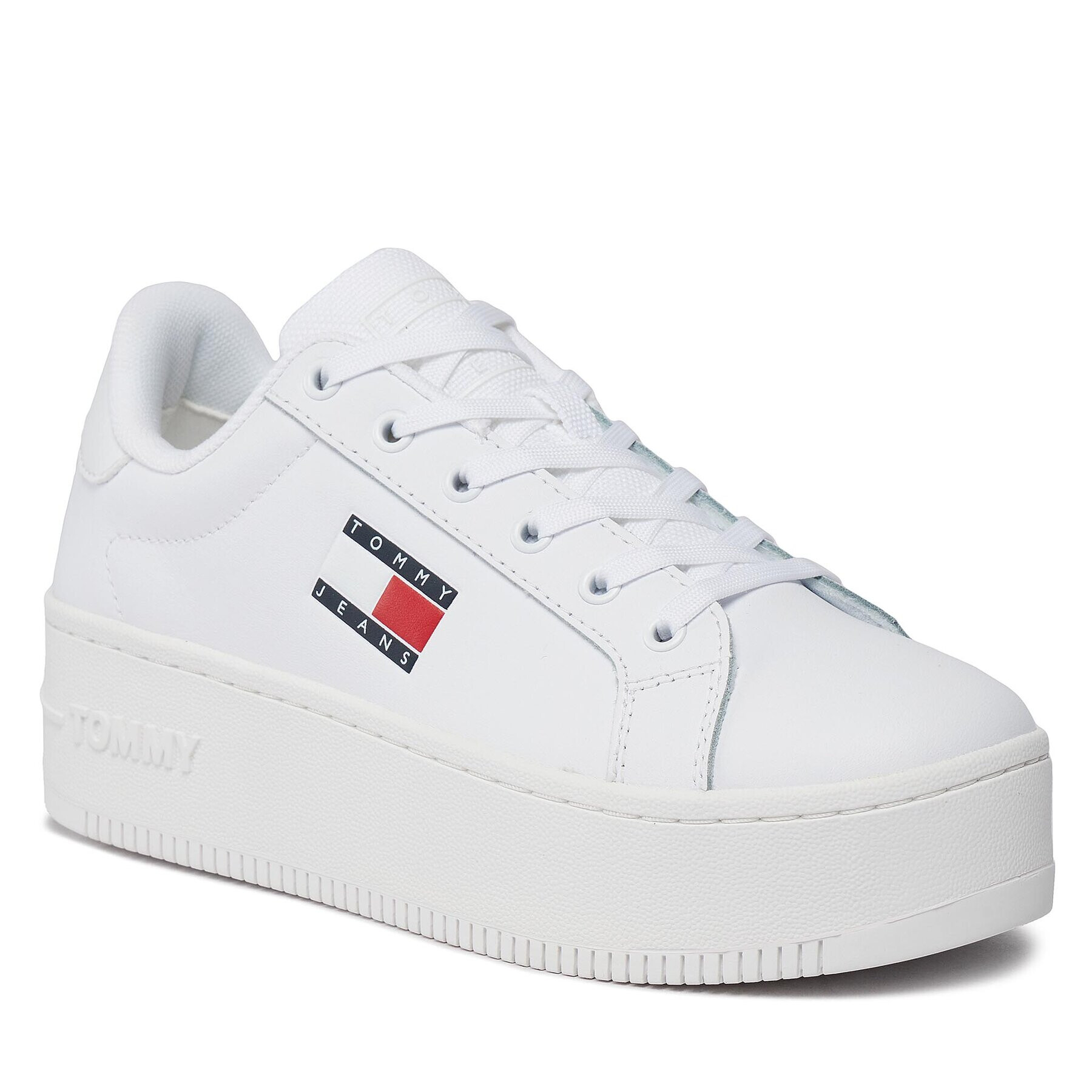 Tommy Jeans Сникърси Tjw Flatform Ess EN0EN02426 Бял - Pepit.bg