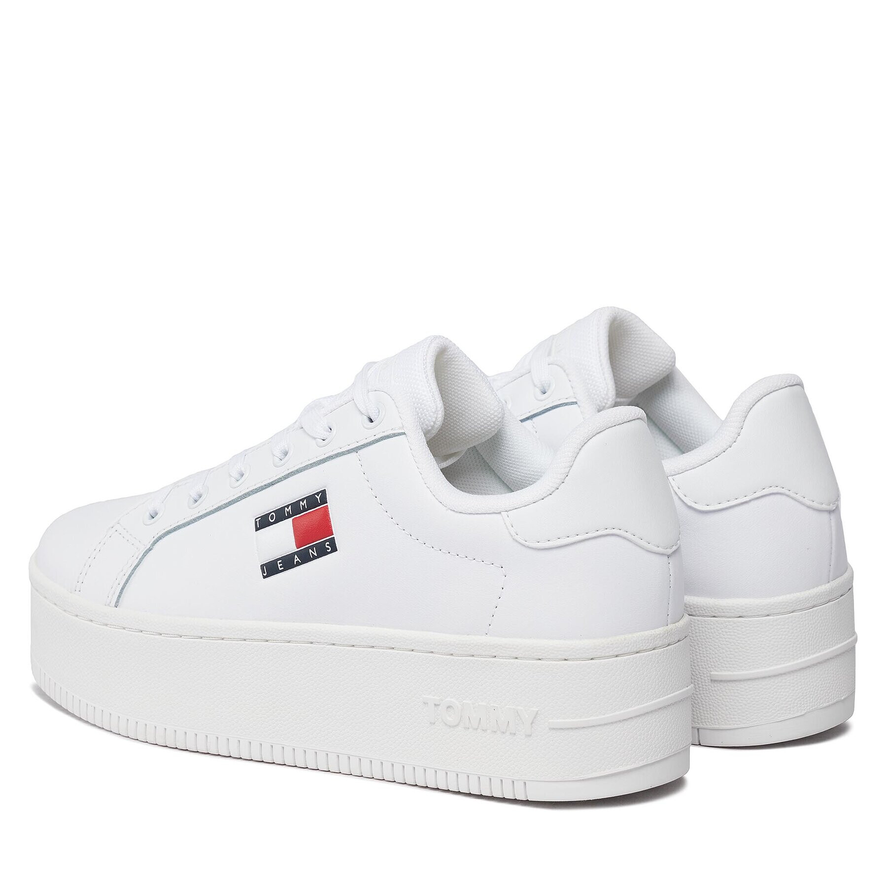 Tommy Jeans Сникърси Tjw Flatform Ess EN0EN02426 Бял - Pepit.bg