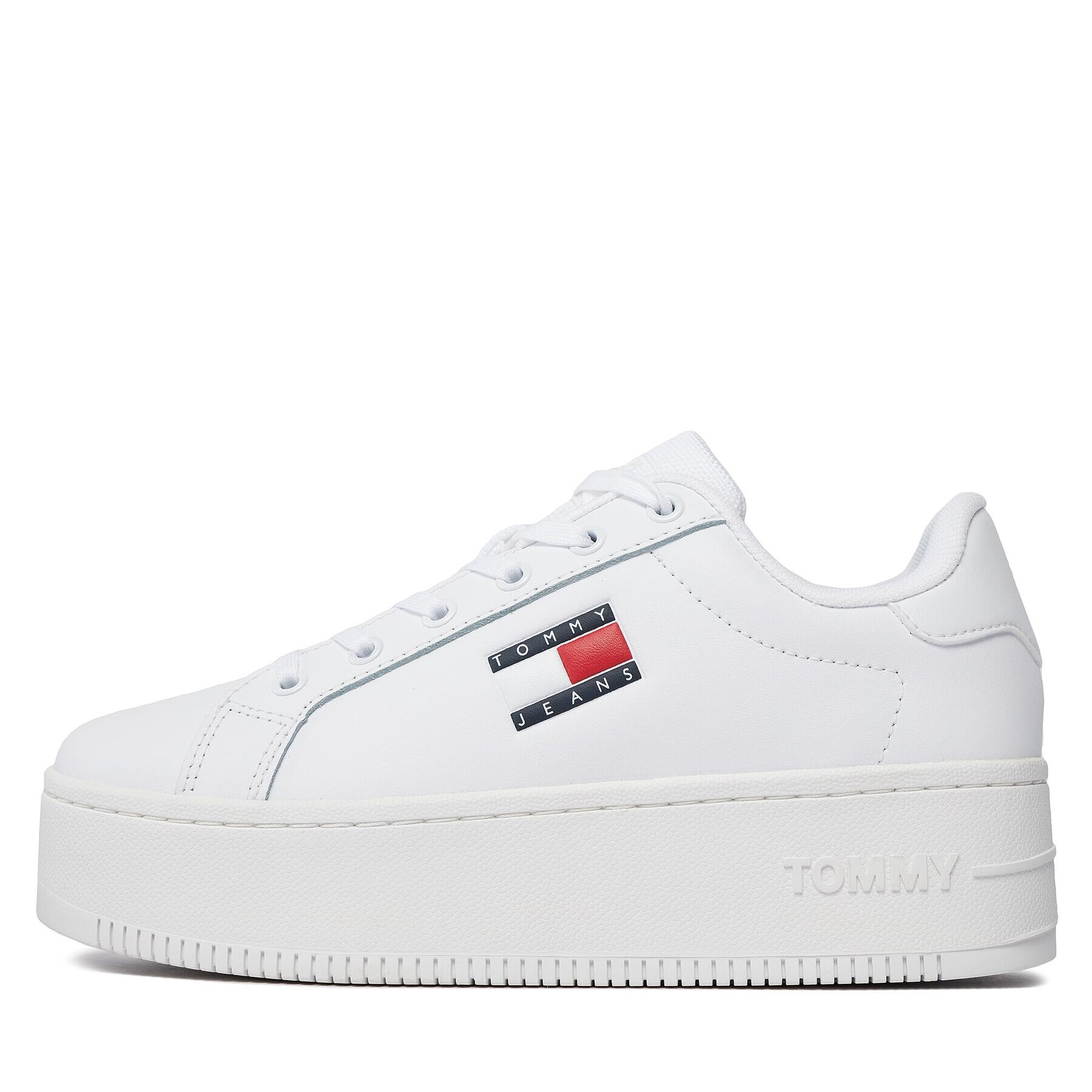 Tommy Jeans Сникърси Tjw Flatform Ess EN0EN02426 Бял - Pepit.bg