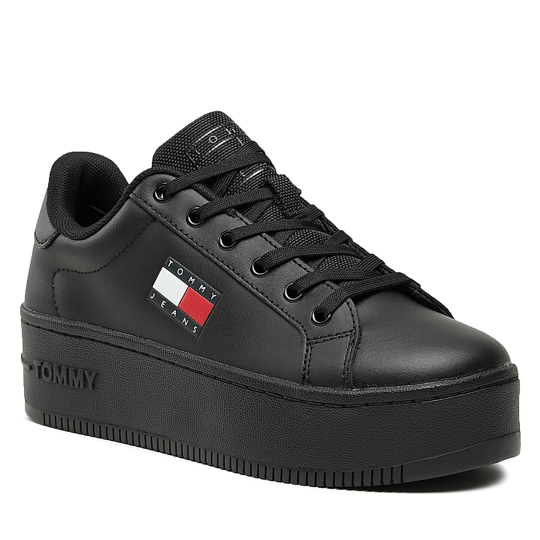 Tommy Jeans Сникърси Tjw Flatform Ess EN0EN02426 Черен - Pepit.bg