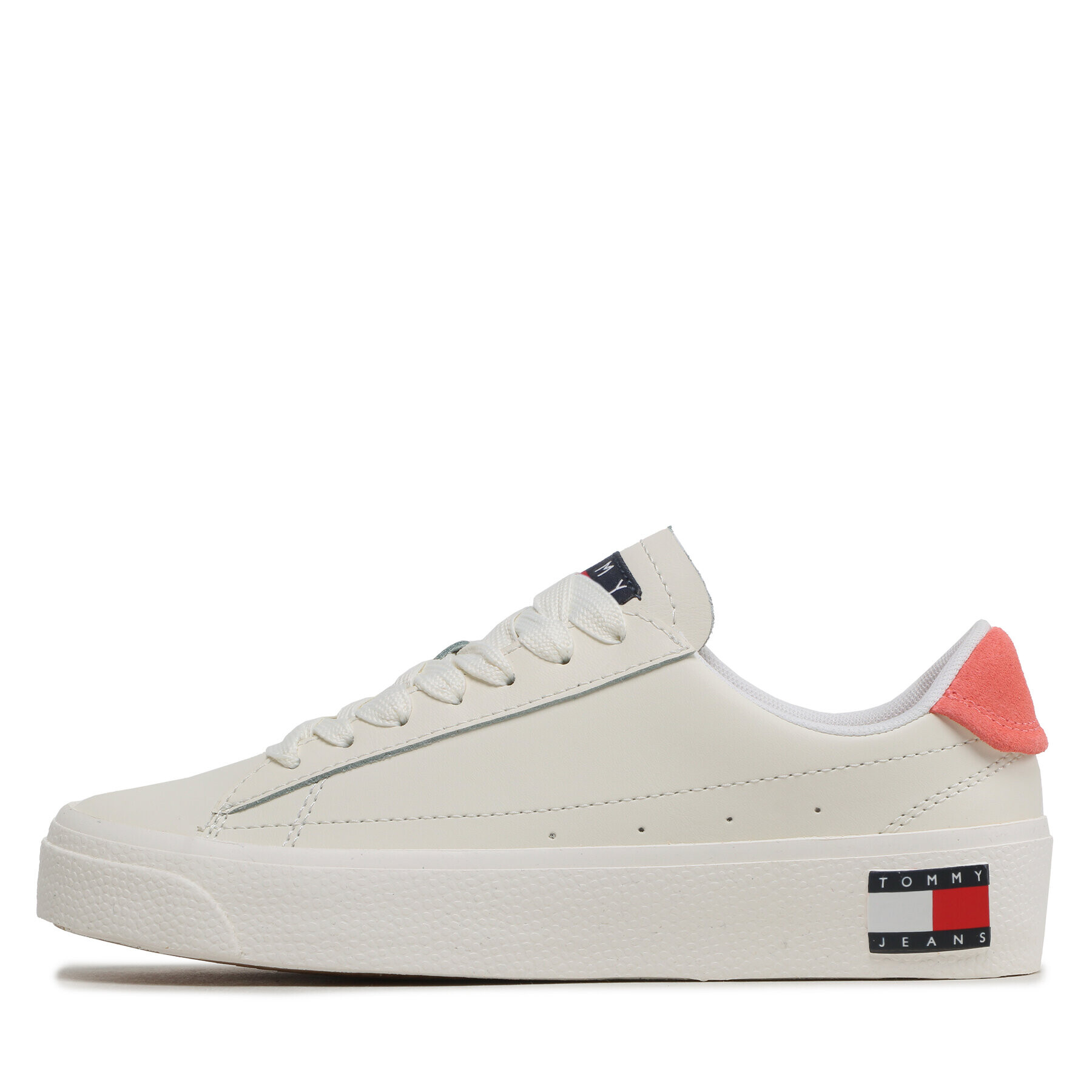 Tommy Jeans Сникърси Tjw Leather Vulc. Flatform EN0EN02203 Екрю - Pepit.bg