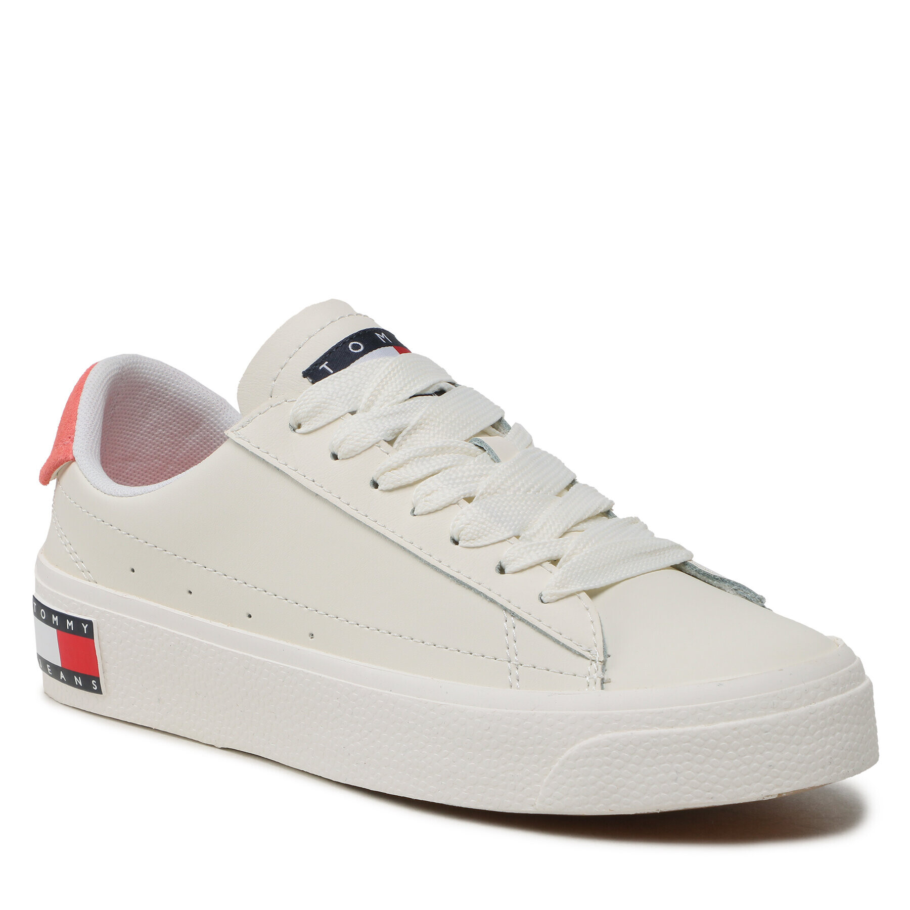 Tommy Jeans Сникърси Tjw Leather Vulc. Flatform EN0EN02203 Екрю - Pepit.bg