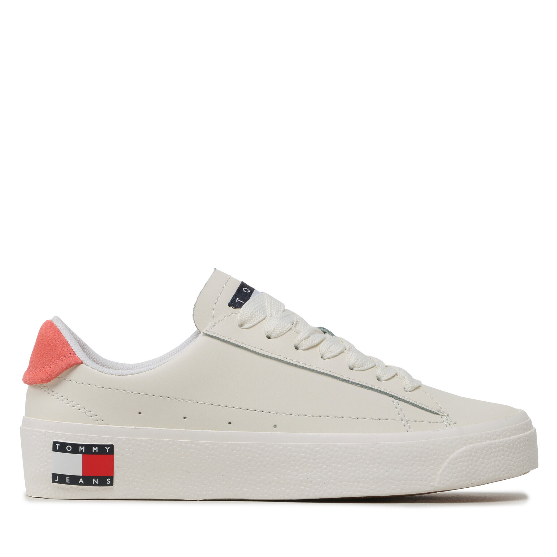 Tommy Jeans Сникърси Tjw Leather Vulc. Flatform EN0EN02203 Екрю - Pepit.bg