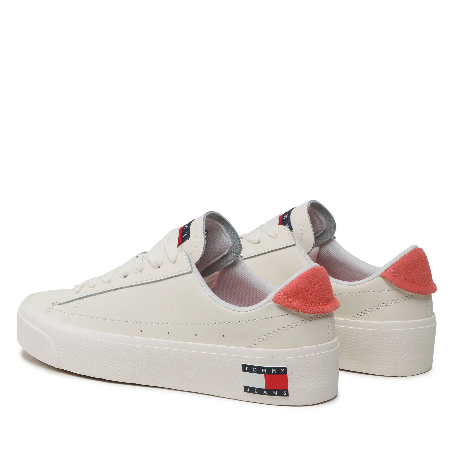 Tommy Jeans Сникърси Tjw Leather Vulc. Flatform EN0EN02203 Екрю - Pepit.bg