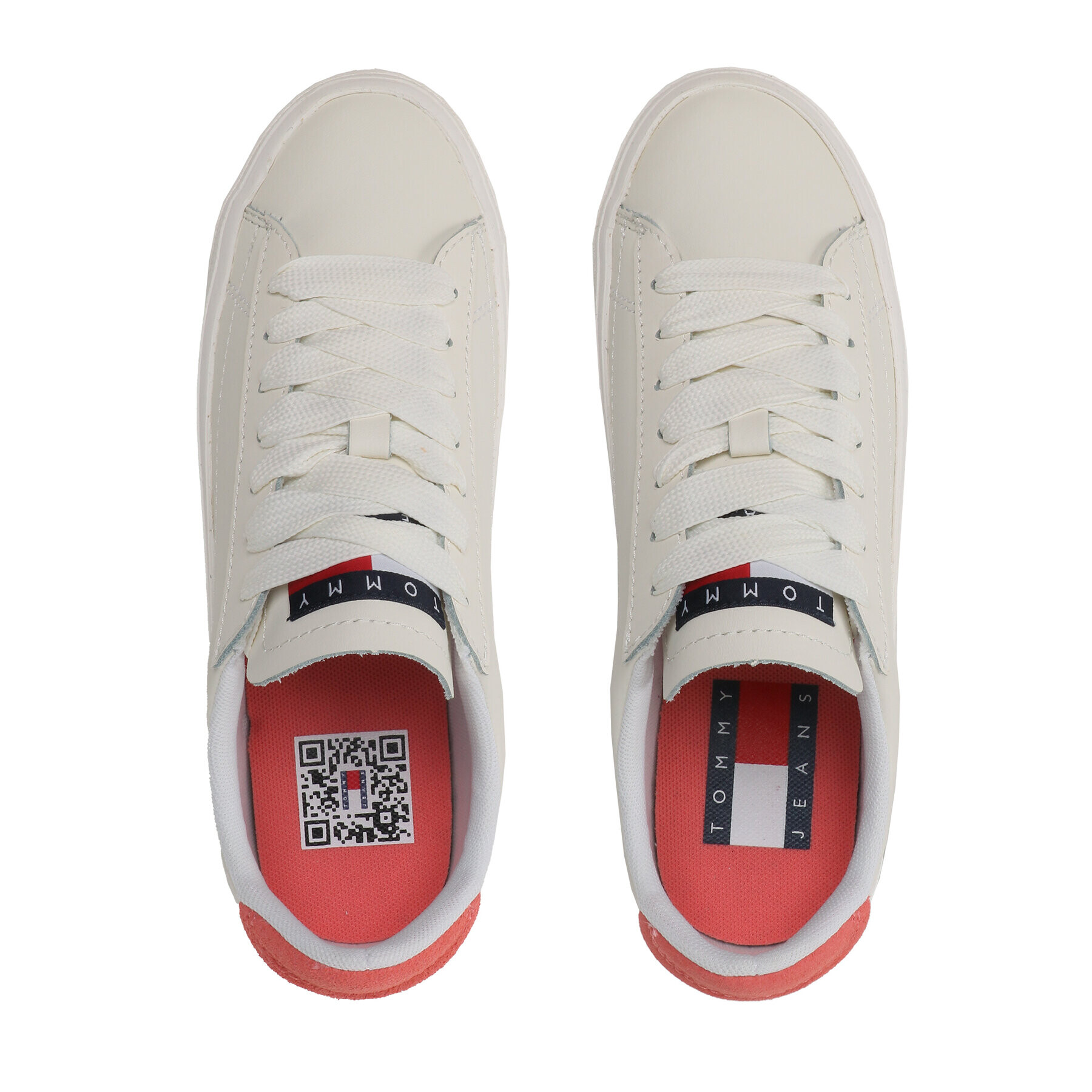 Tommy Jeans Сникърси Tjw Leather Vulc. Flatform EN0EN02203 Екрю - Pepit.bg