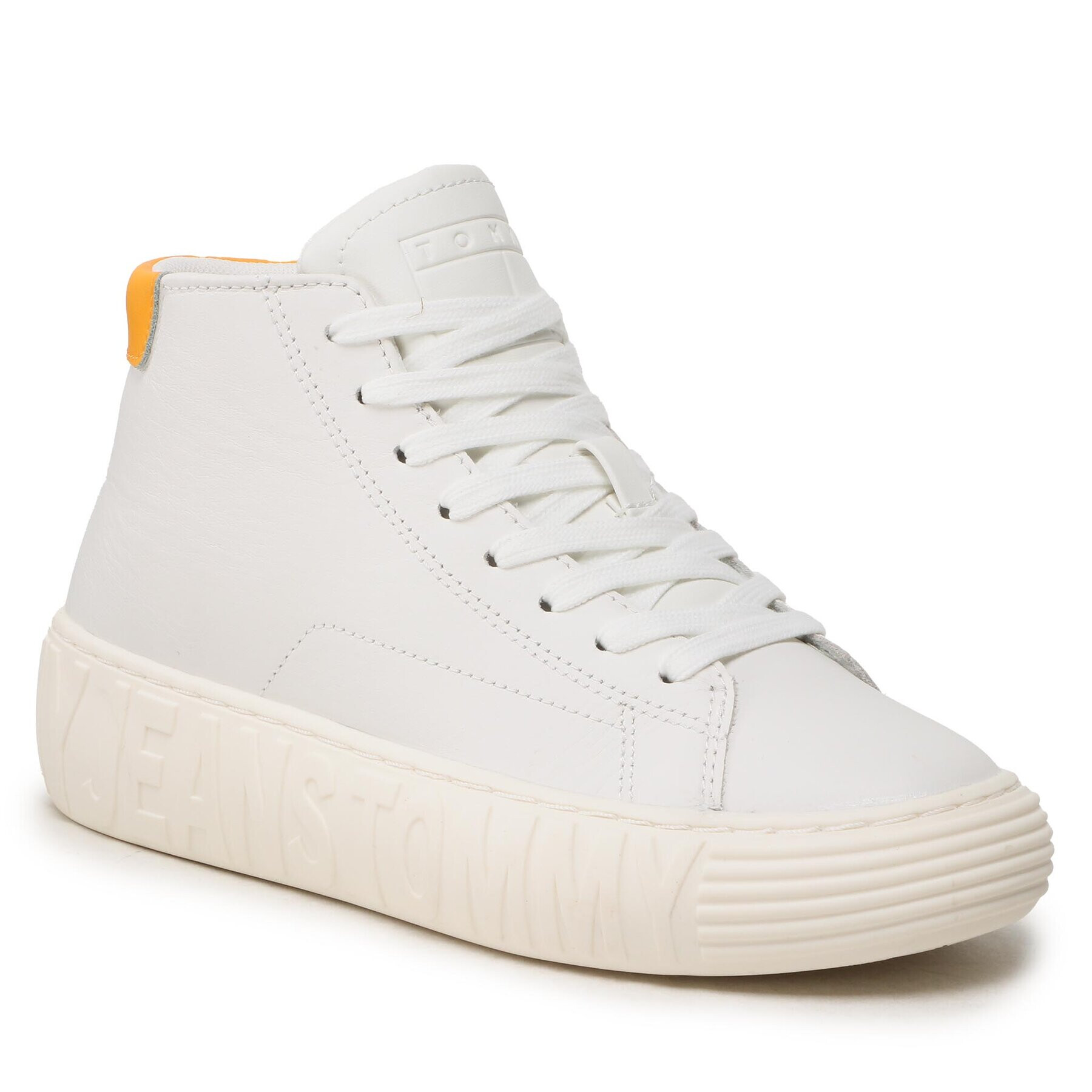 Tommy Jeans Сникърси Tjw New Cupsole Leather Mc EN0EN02213 Бял - Pepit.bg