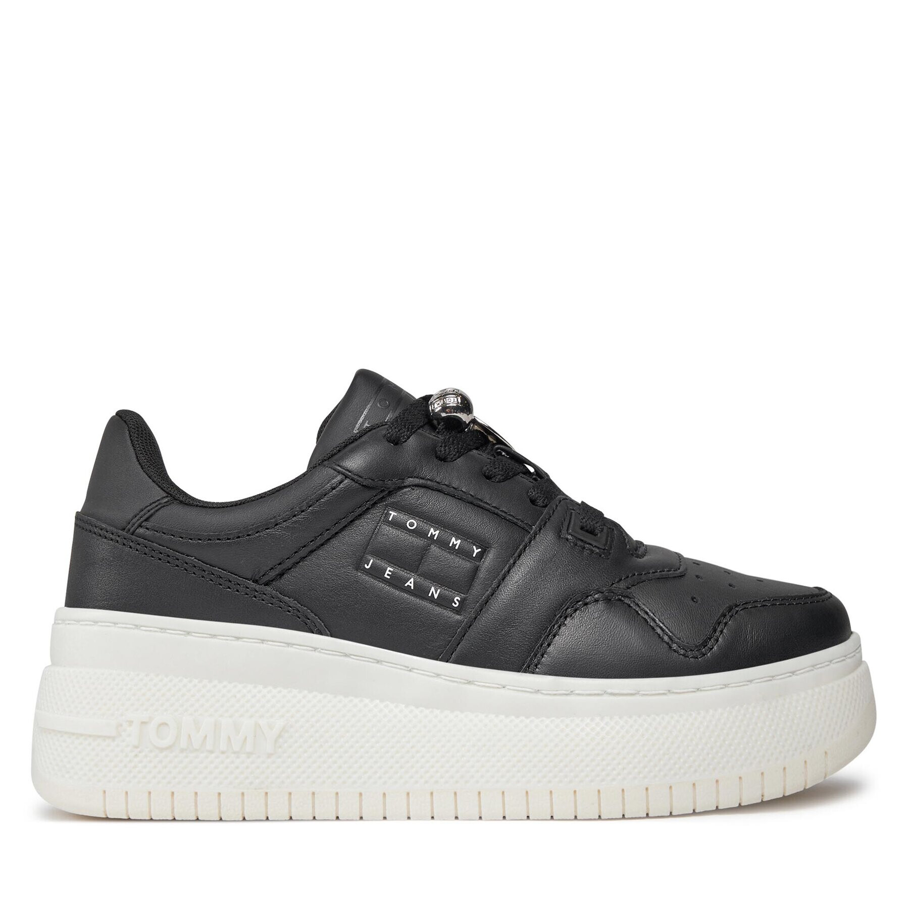 Tommy Jeans Сникърси Tjw Retro Basket Flatform Charm EN0EN02245 Черен - Pepit.bg