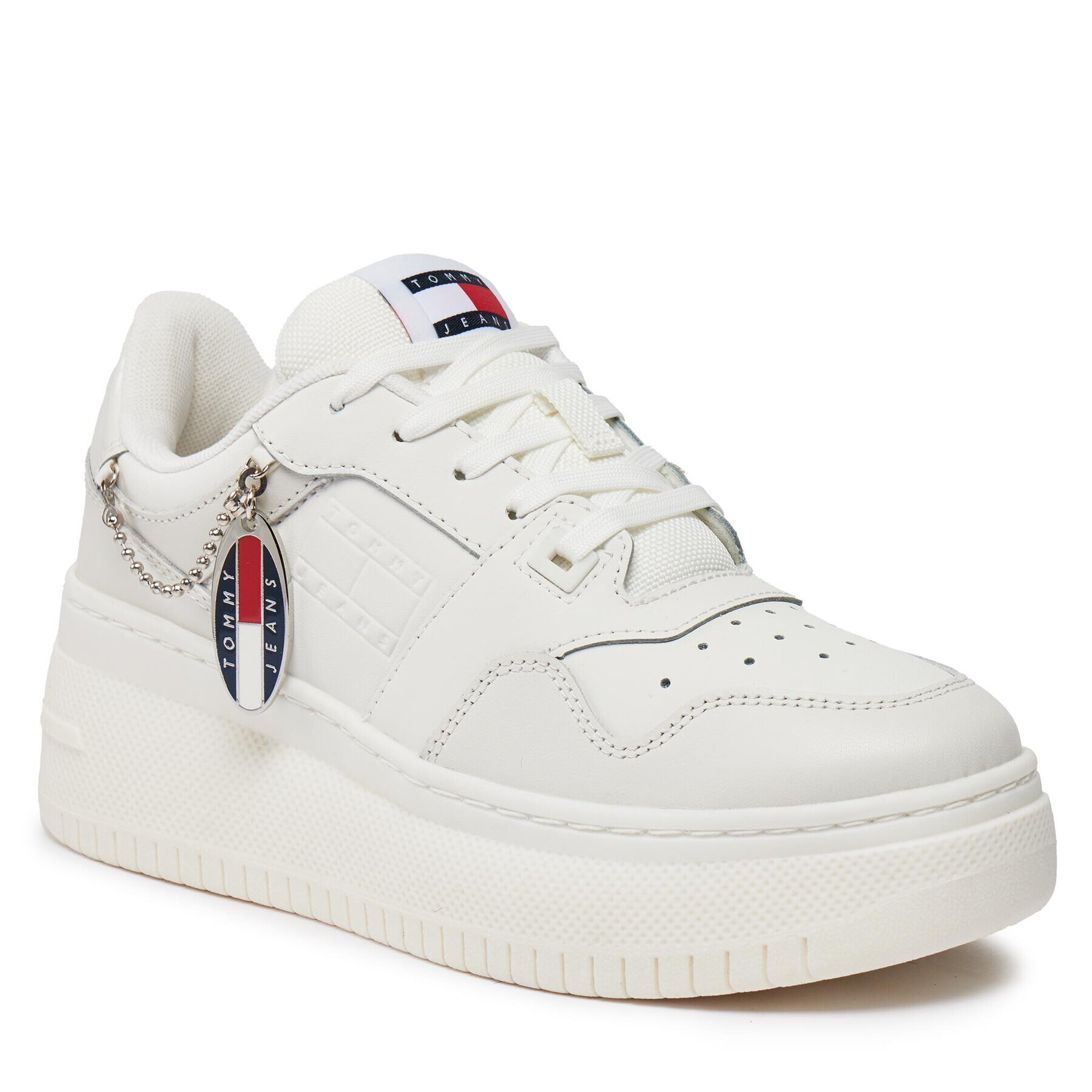 Tommy Jeans Сникърси Tjw Retro Basket Flatform Charm EN0EN02421 Екрю - Pepit.bg