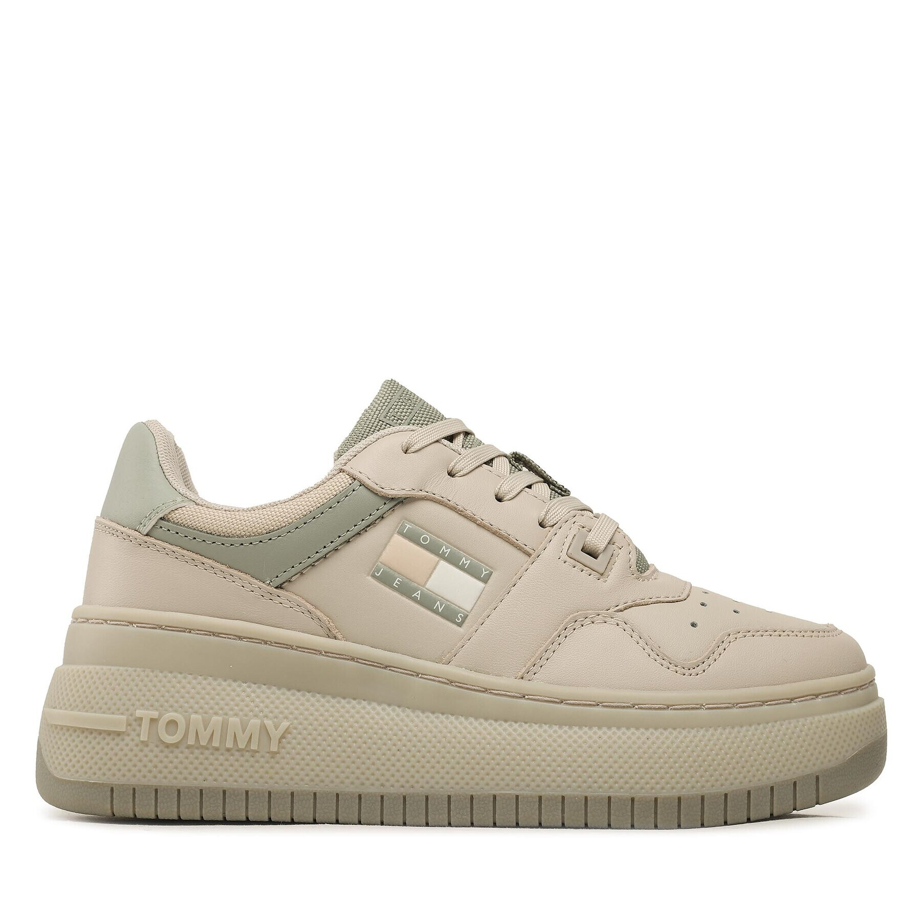 Tommy Jeans Сникърси Tjw Retro Basket Flatform EN0EN02429 Бежов - Pepit.bg