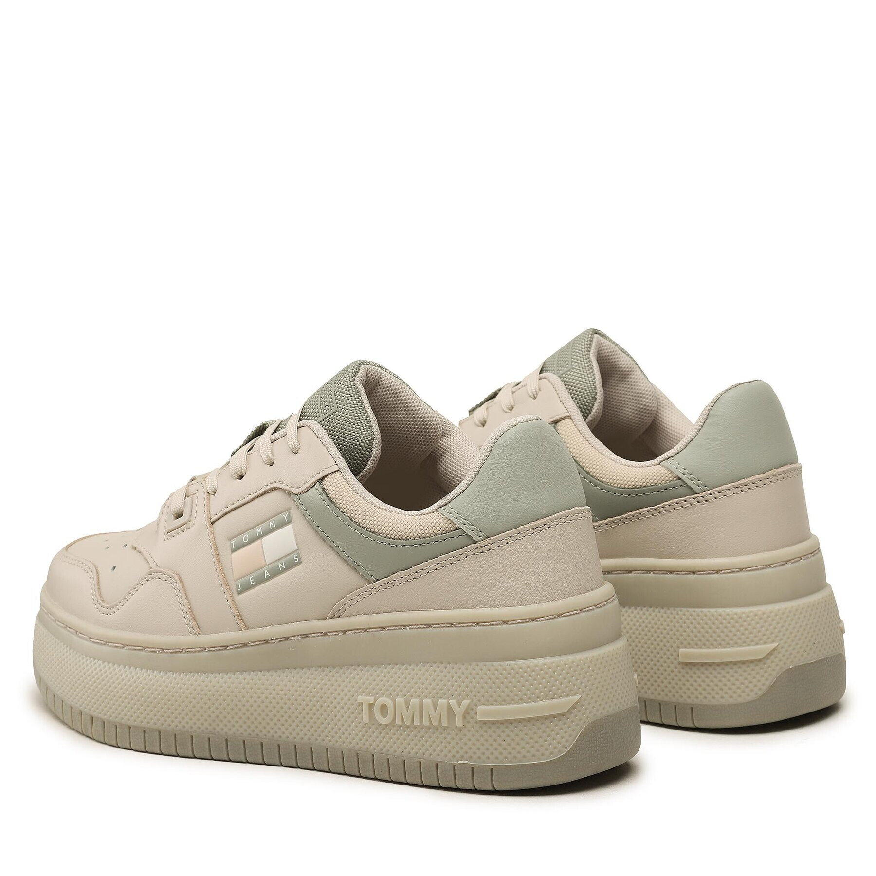 Tommy Jeans Сникърси Tjw Retro Basket Flatform EN0EN02429 Бежов - Pepit.bg