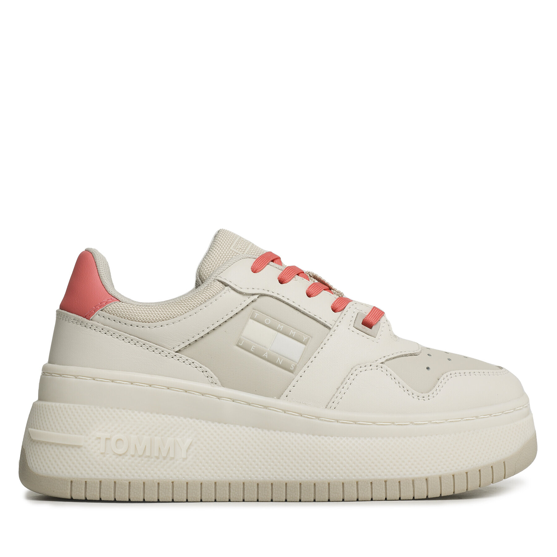 Tommy Jeans Сникърси Tjw Retro Basket Flatform Mix EN0EN02208 Бежов - Pepit.bg