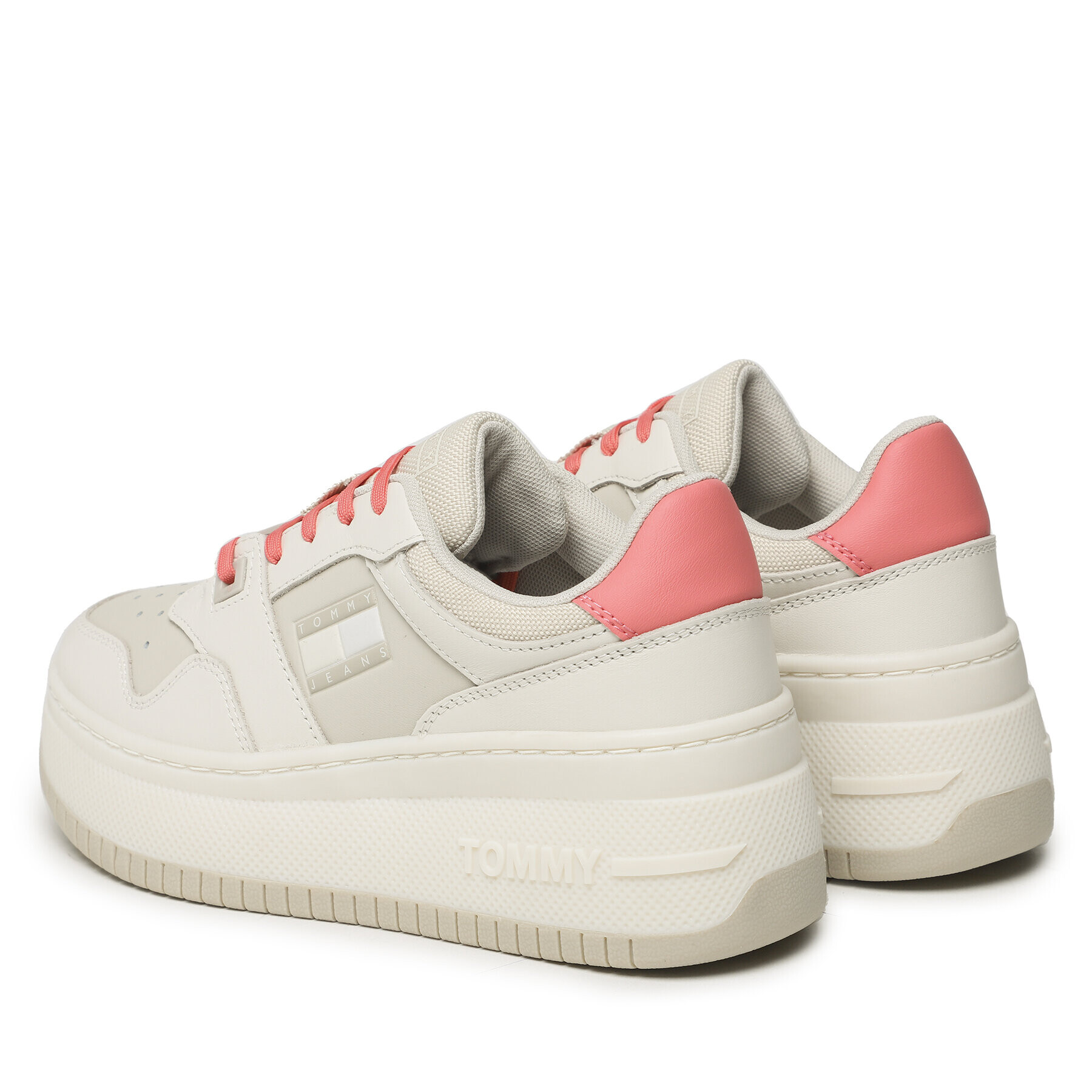 Tommy Jeans Сникърси Tjw Retro Basket Flatform Mix EN0EN02208 Бежов - Pepit.bg