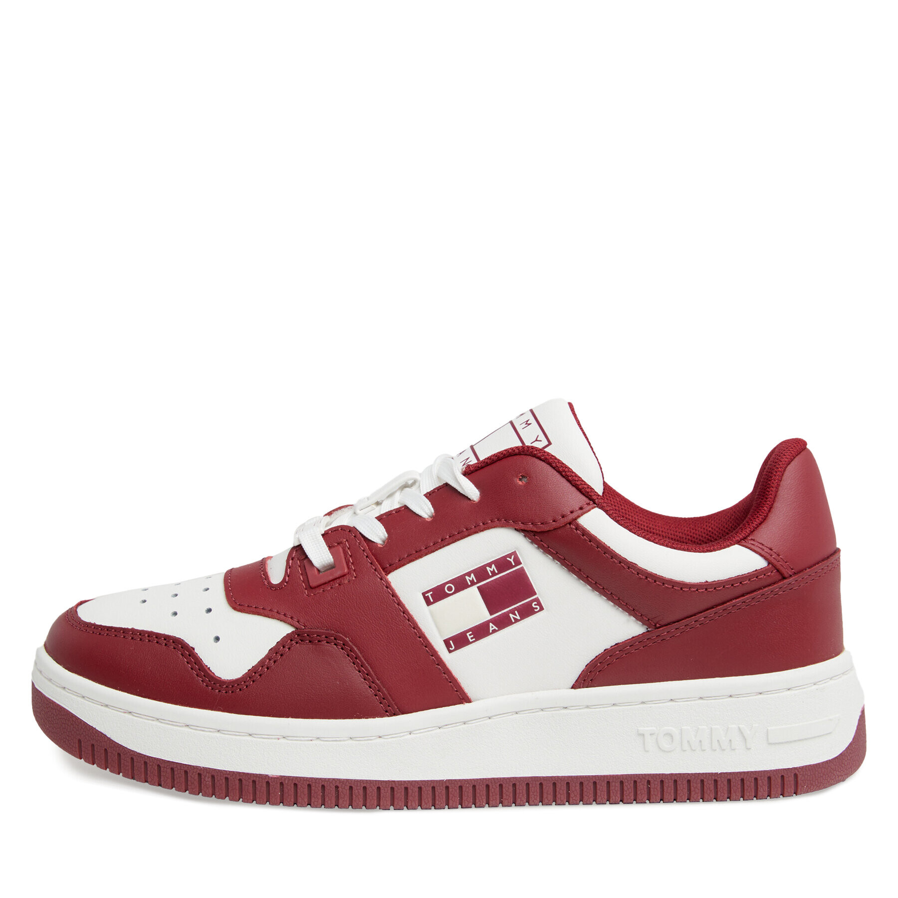 Tommy Jeans Сникърси Tjw Retro Basket Leather EN0EN02532 Червен - Pepit.bg