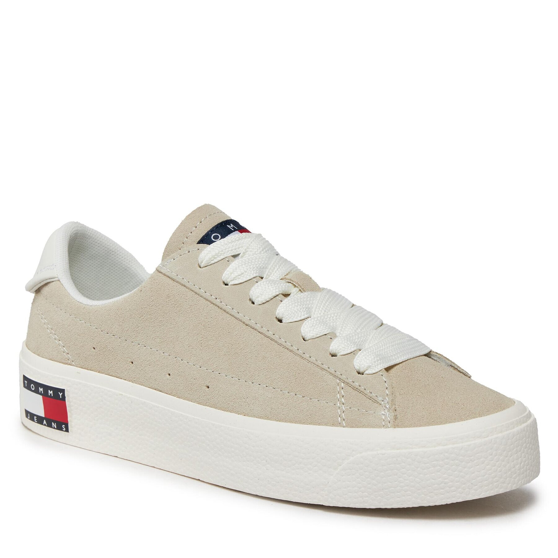 Tommy Jeans Сникърси Tjw Vulc Flatform Suede Sneaker EN0EN02519 Бежов - Pepit.bg