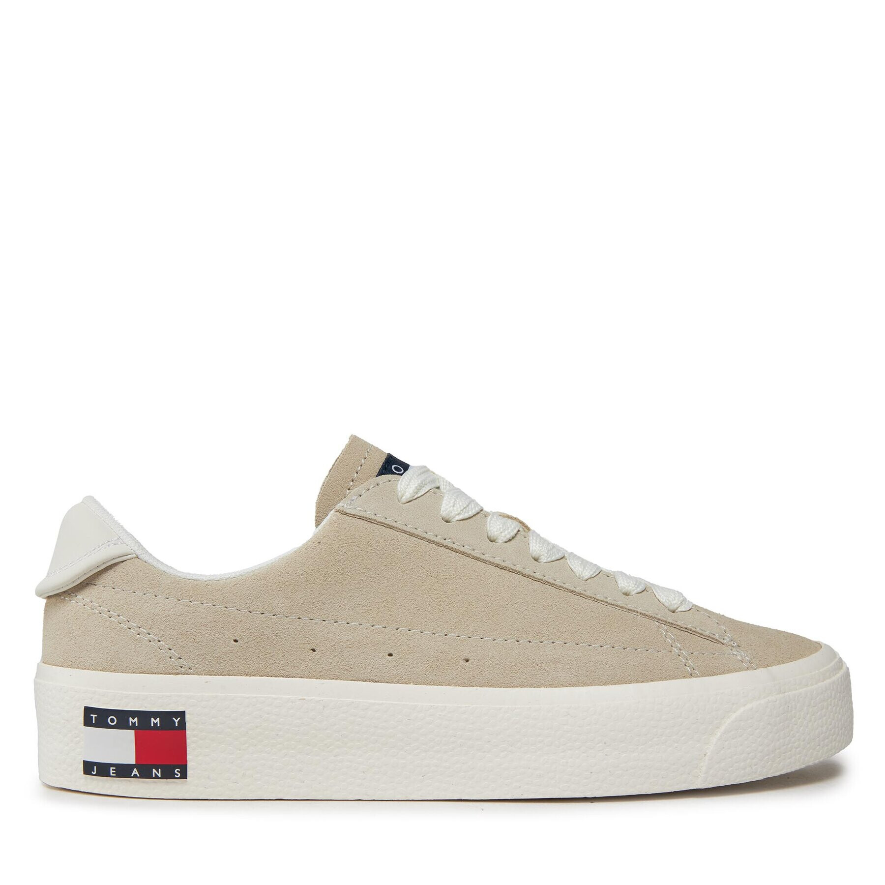 Tommy Jeans Сникърси Tjw Vulc Flatform Suede Sneaker EN0EN02519 Бежов - Pepit.bg