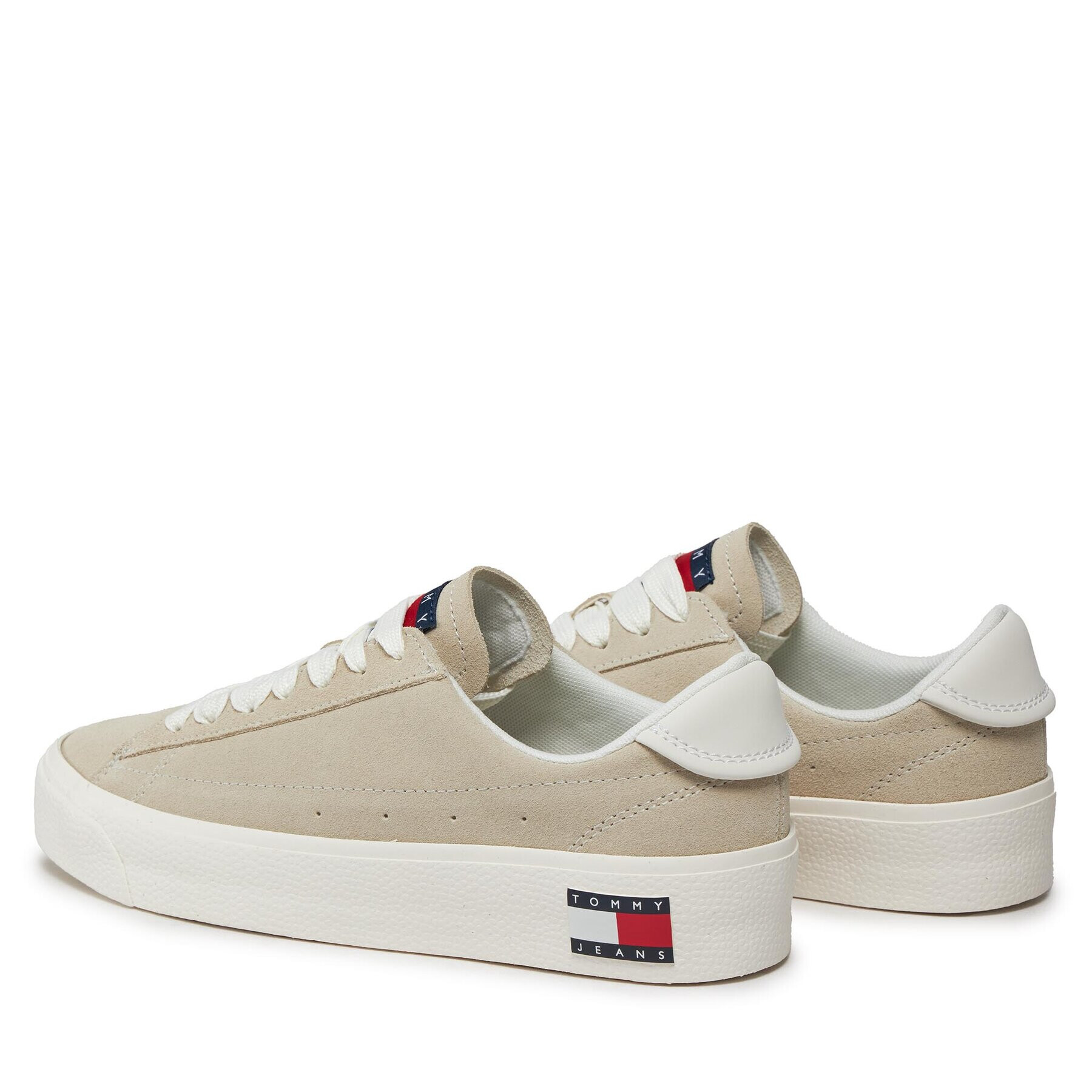 Tommy Jeans Сникърси Tjw Vulc Flatform Suede Sneaker EN0EN02519 Бежов - Pepit.bg