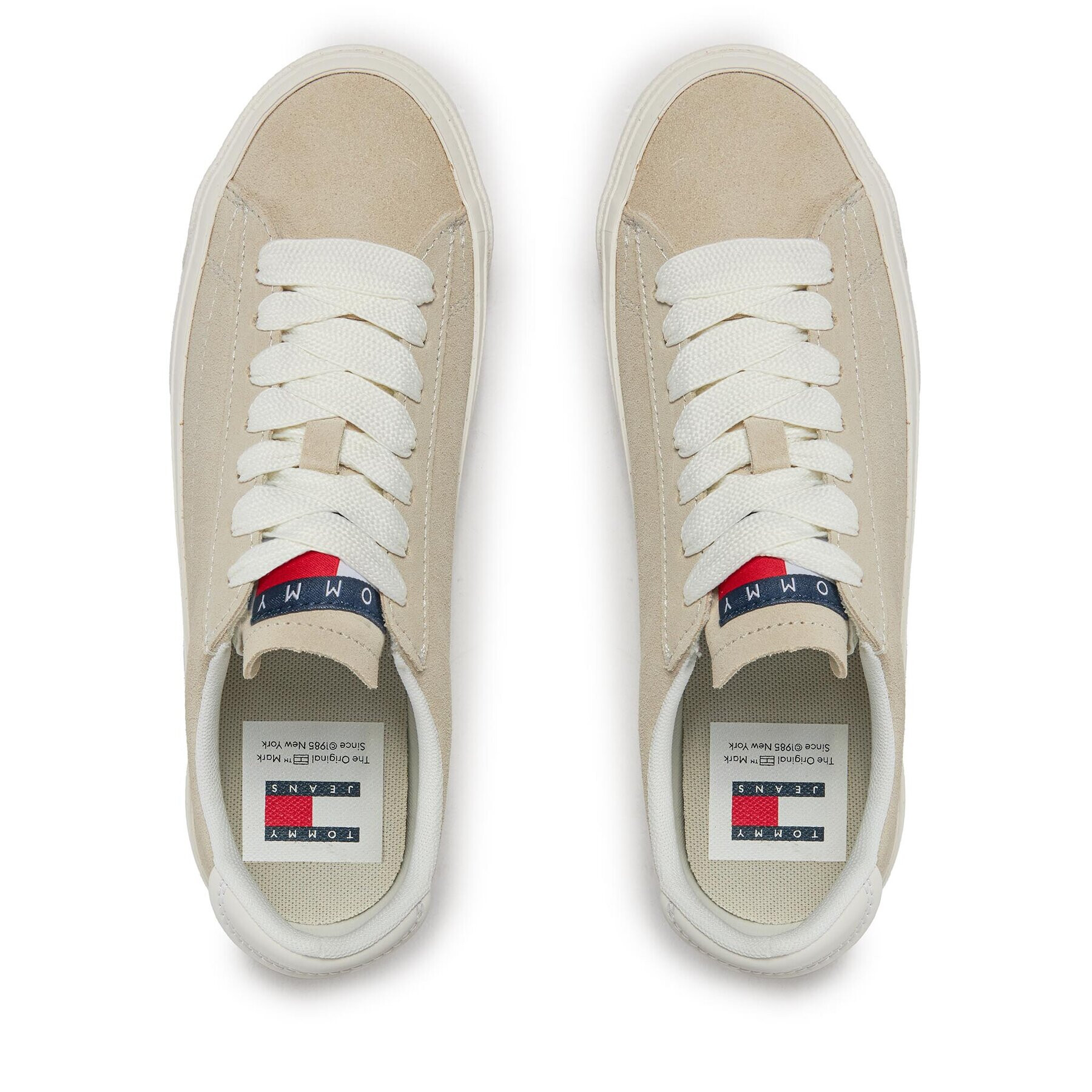 Tommy Jeans Сникърси Tjw Vulc Flatform Suede Sneaker EN0EN02519 Бежов - Pepit.bg