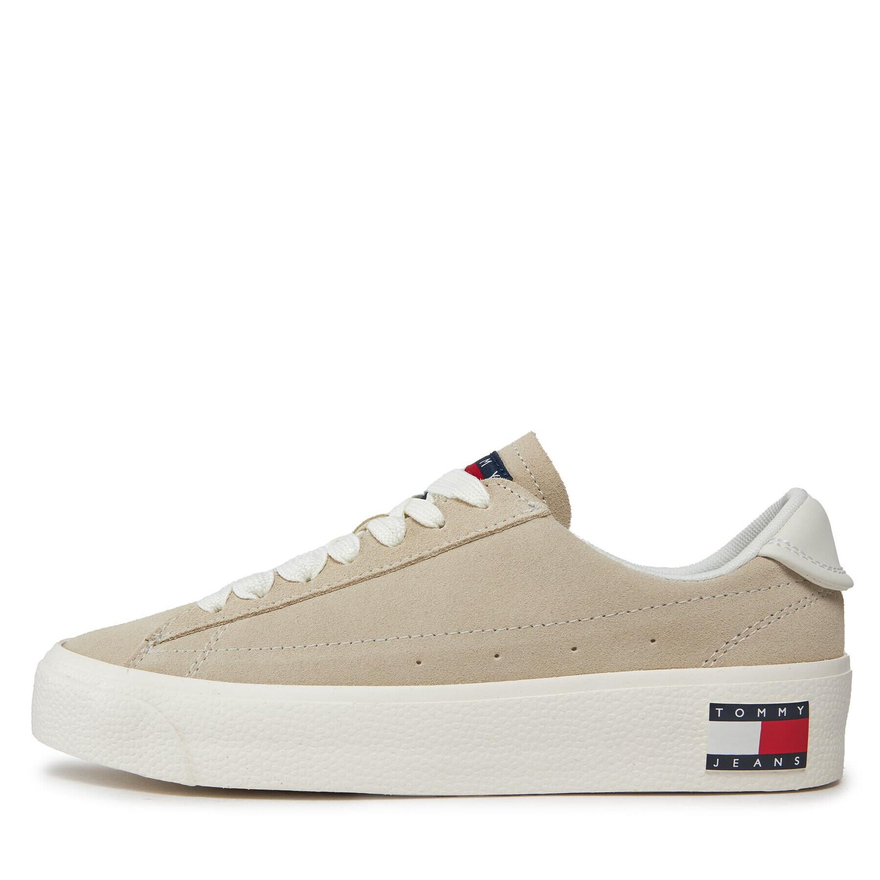 Tommy Jeans Сникърси Tjw Vulc Flatform Suede Sneaker EN0EN02519 Бежов - Pepit.bg