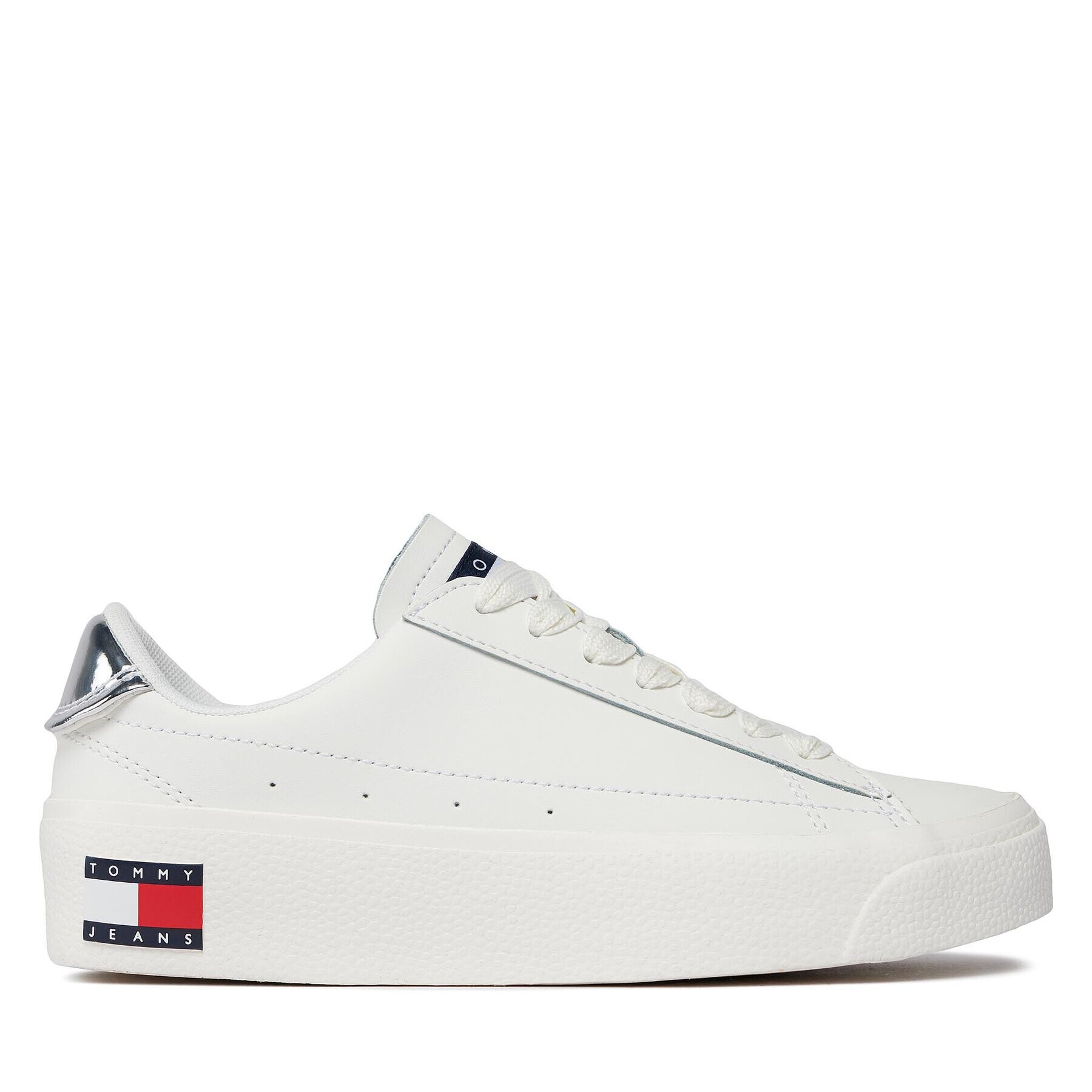 Tommy Jeans Сникърси Tjw Vulc Leather Plat Lc EN0EN02284 Бял - Pepit.bg