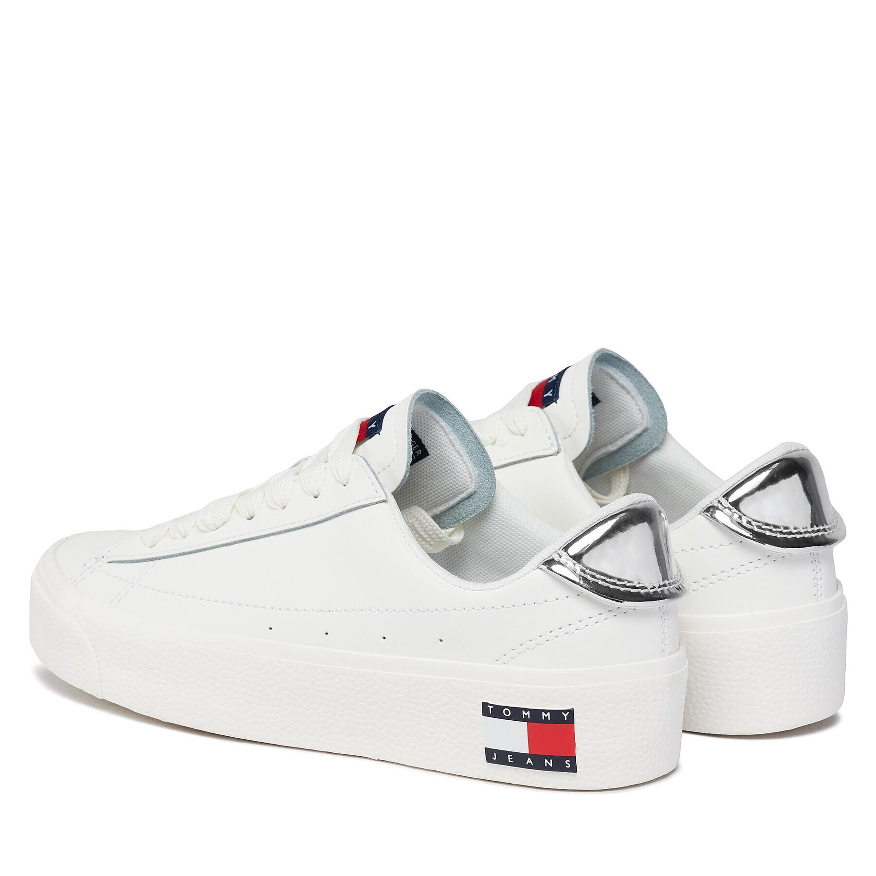 Tommy Jeans Сникърси Tjw Vulc Leather Plat Lc EN0EN02284 Бял - Pepit.bg