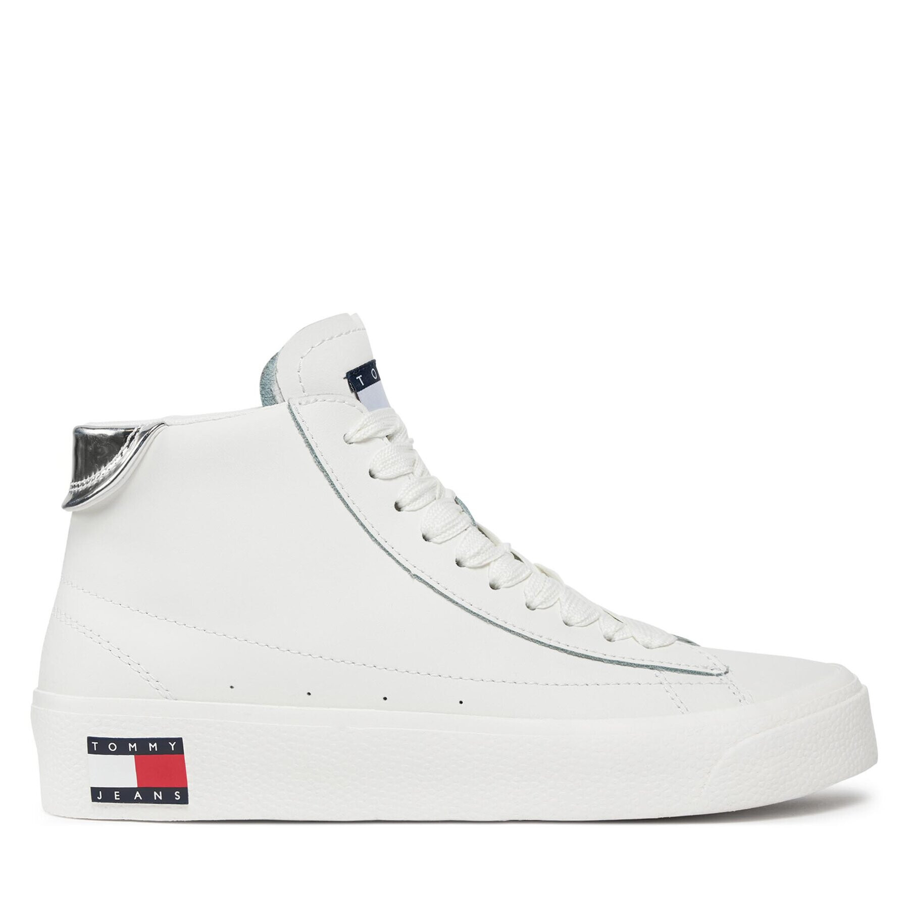 Tommy Jeans Сникърси Tjw Vulc Leather Plat Mc EN0EN02285 Бял - Pepit.bg