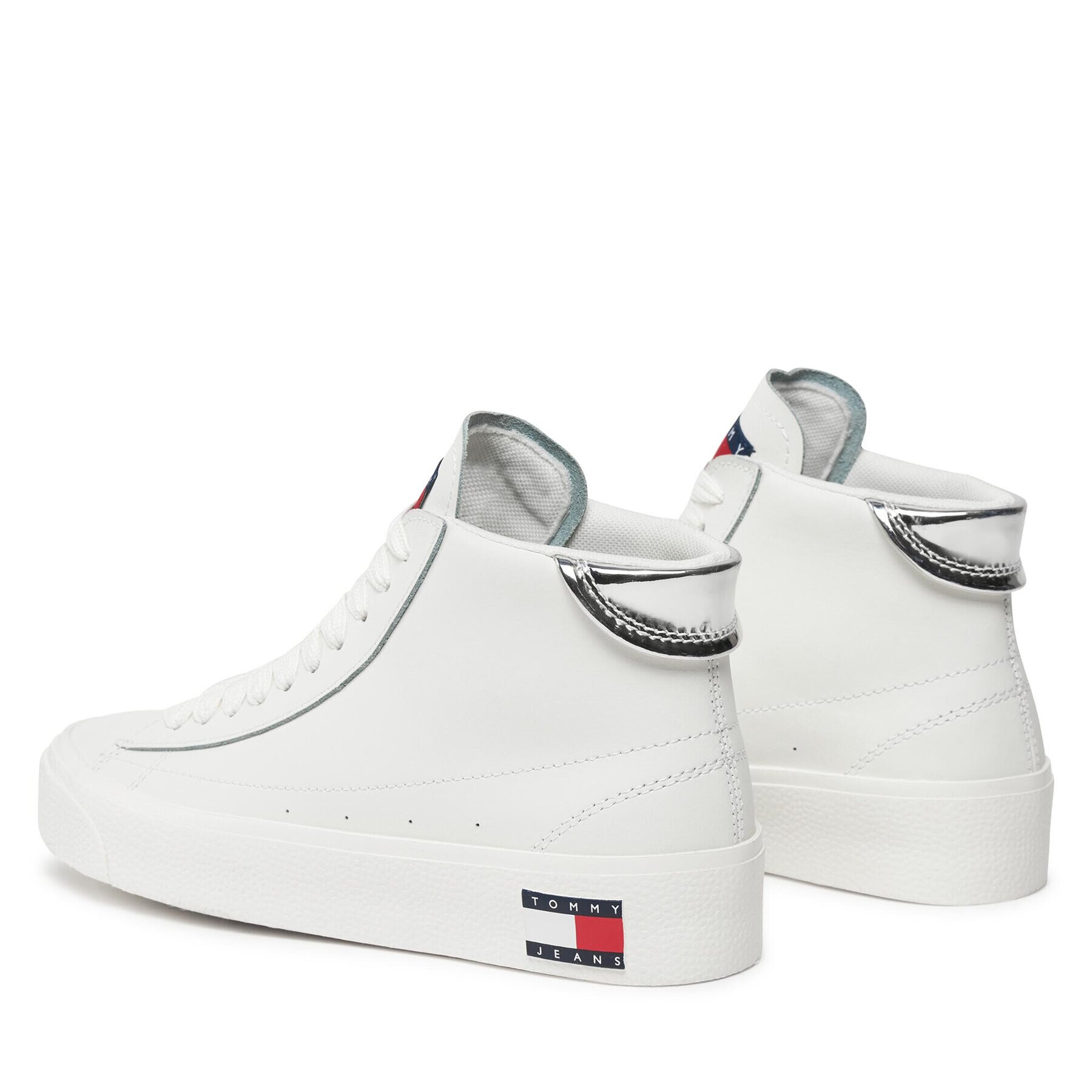 Tommy Jeans Сникърси Tjw Vulc Leather Plat Mc EN0EN02285 Бял - Pepit.bg