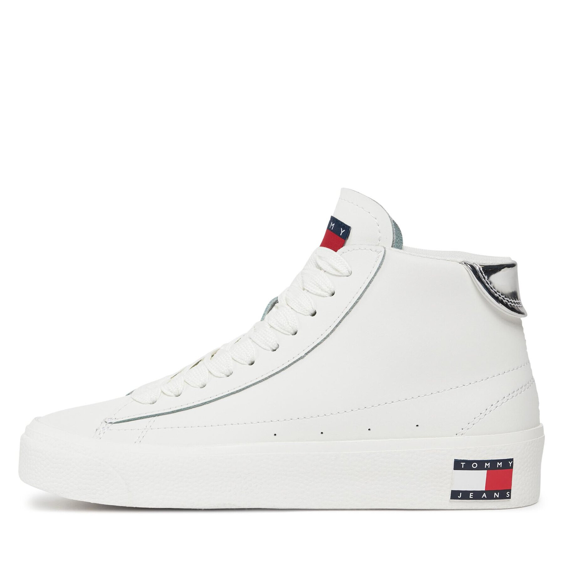 Tommy Jeans Сникърси Tjw Vulc Leather Plat Mc EN0EN02285 Бял - Pepit.bg