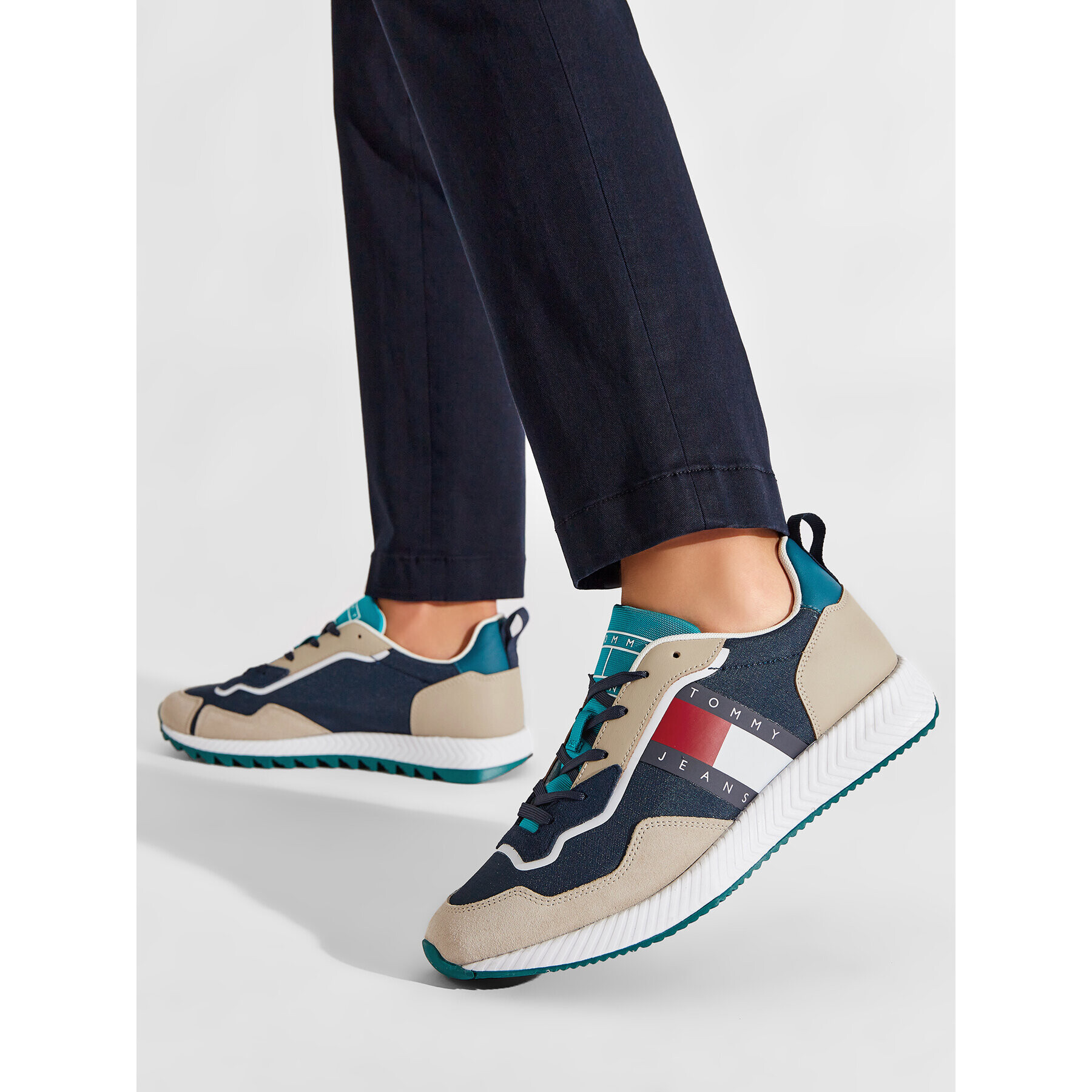 Tommy Jeans Сникърси Track Cleat EM0EM01009 Тъмносин - Pepit.bg