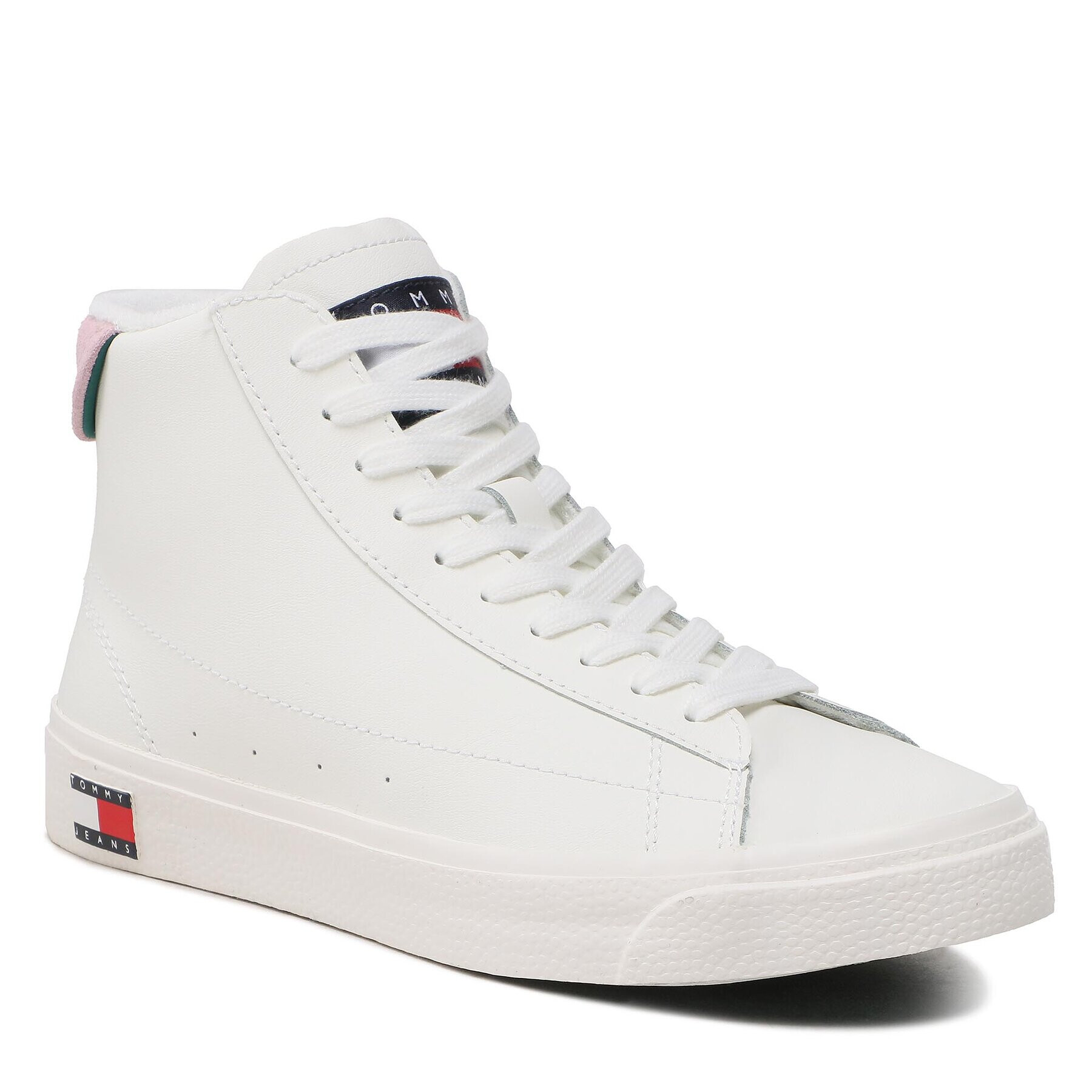 Tommy Jeans Сникърси Varisty Mid Wmns EN0EN01961 Бял - Pepit.bg