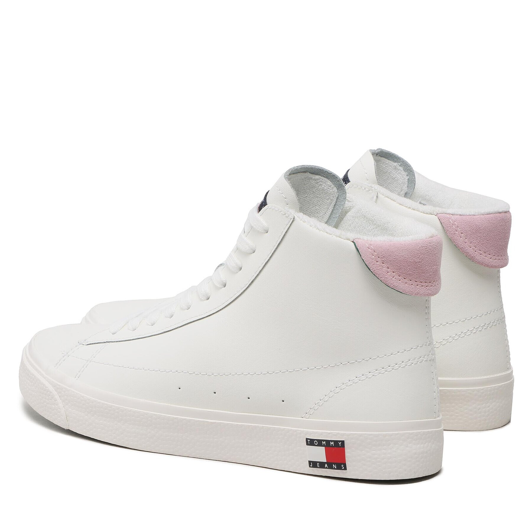 Tommy Jeans Сникърси Varisty Mid Wmns EN0EN01961 Бял - Pepit.bg