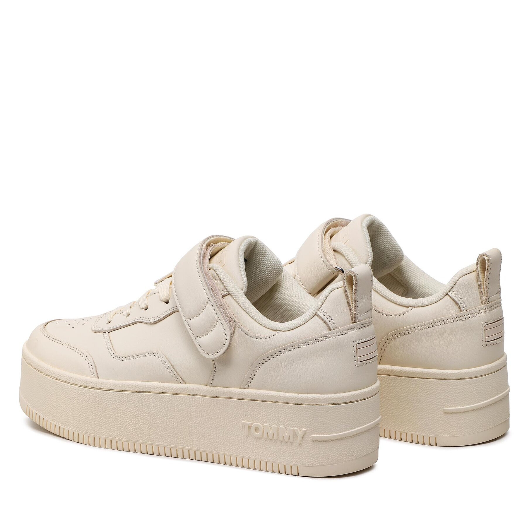 Tommy Jeans Сникърси Velcro Flatform EN0EN02101 Екрю - Pepit.bg