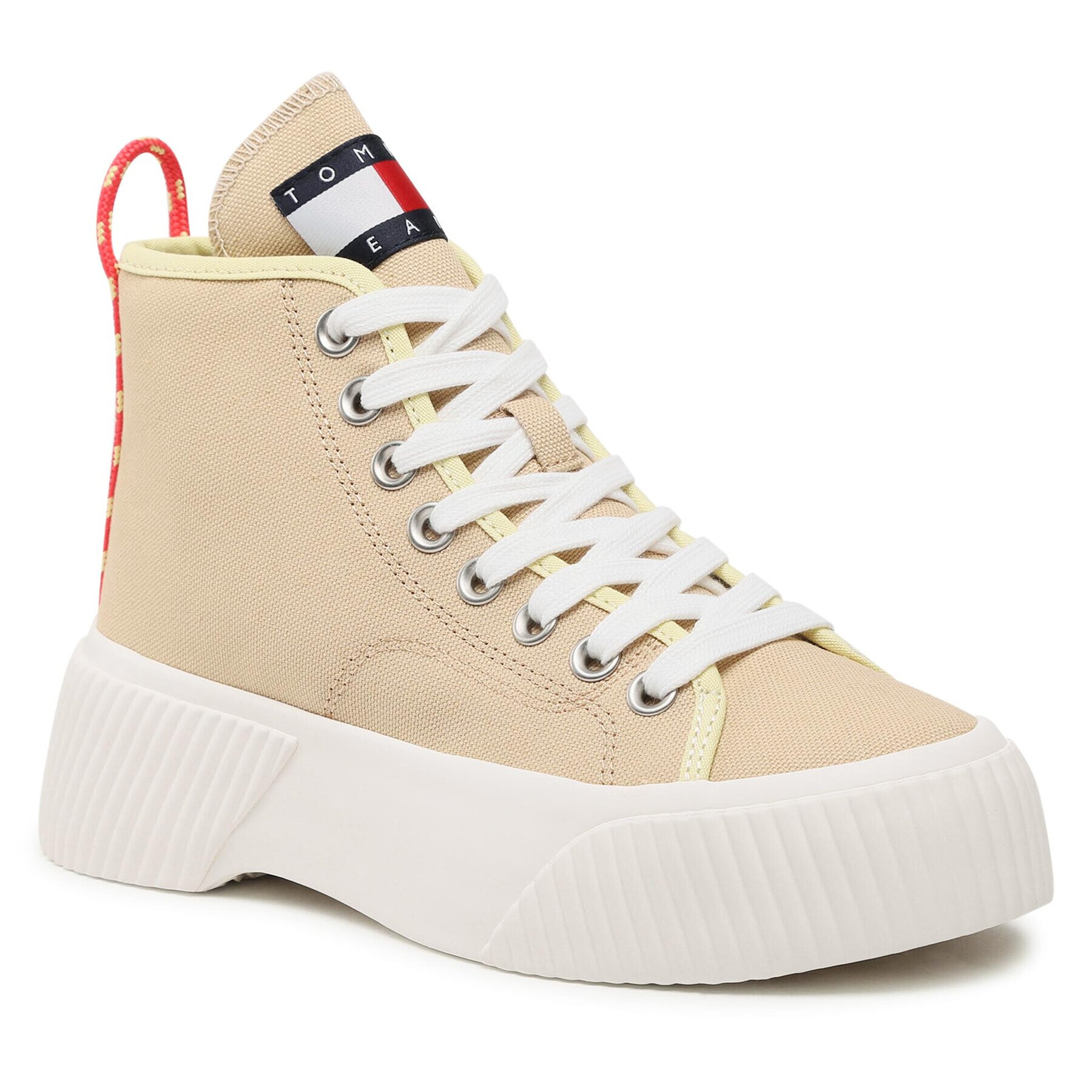 Tommy Jeans Сникърси Vulc Plat. Canvas Mc EN0EN02091 Бежов - Pepit.bg