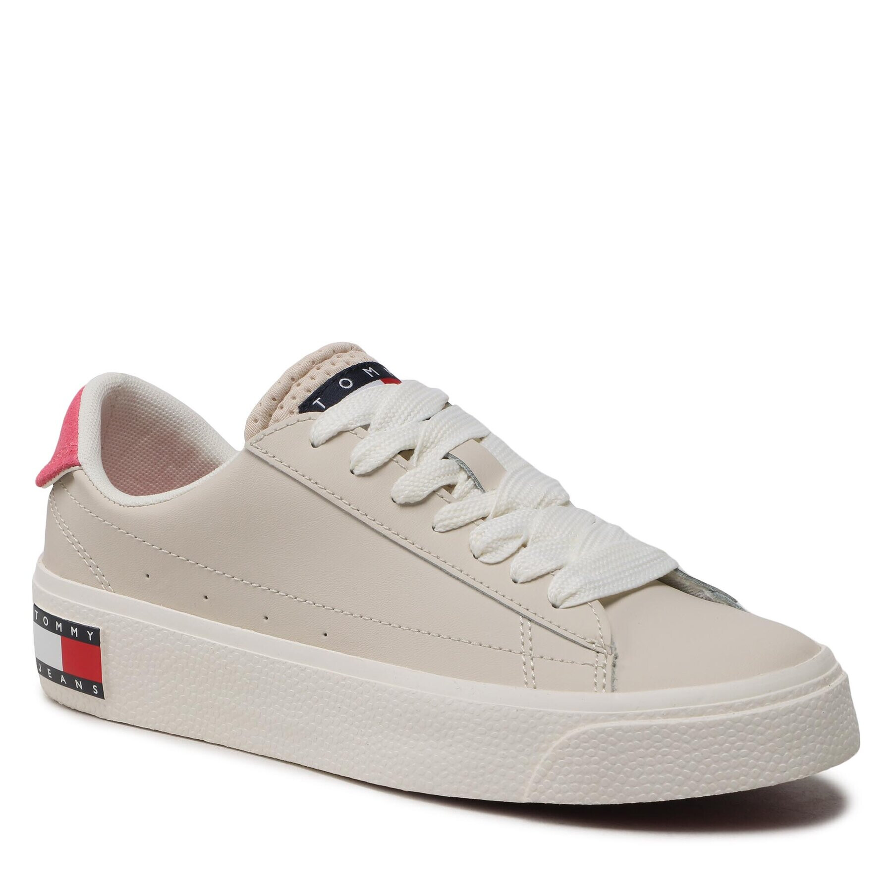 Tommy Jeans Сникърси Vulcanized Leather EN0EN02030 Бежов - Pepit.bg