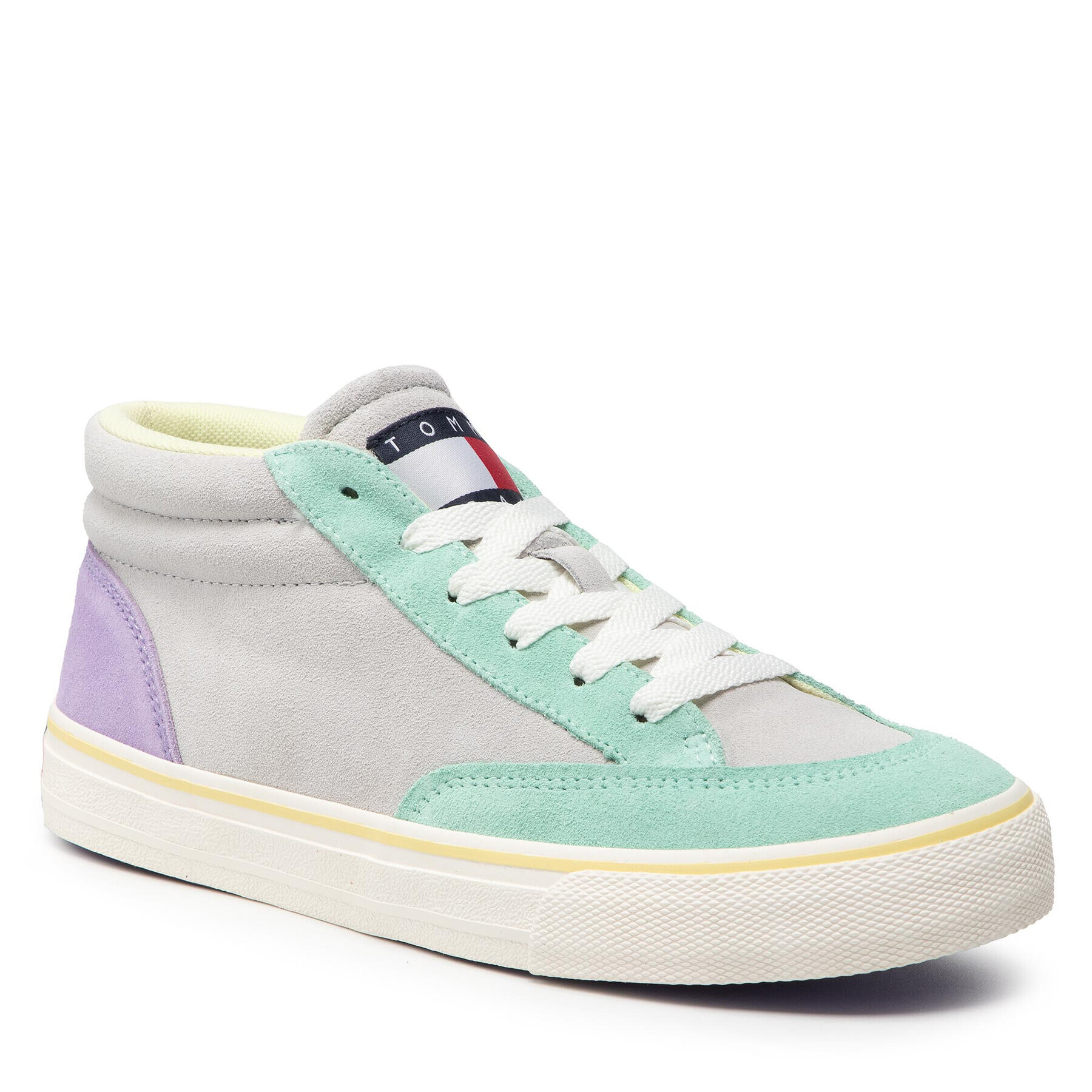 Tommy Jeans Сникърси Wmn Skate Mid Varsity Vulc EN0EN01628 Сив - Pepit.bg